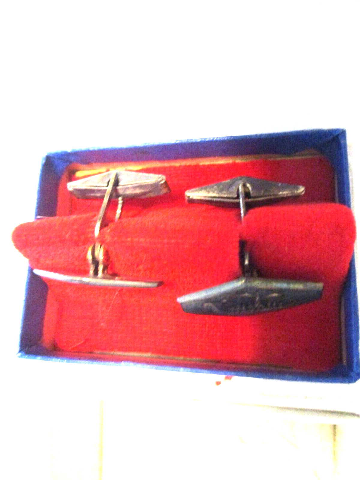 BANGKOK JEWELS SIAM CUFF LINK NAUTICAL SHIP UNTESTED SILVER