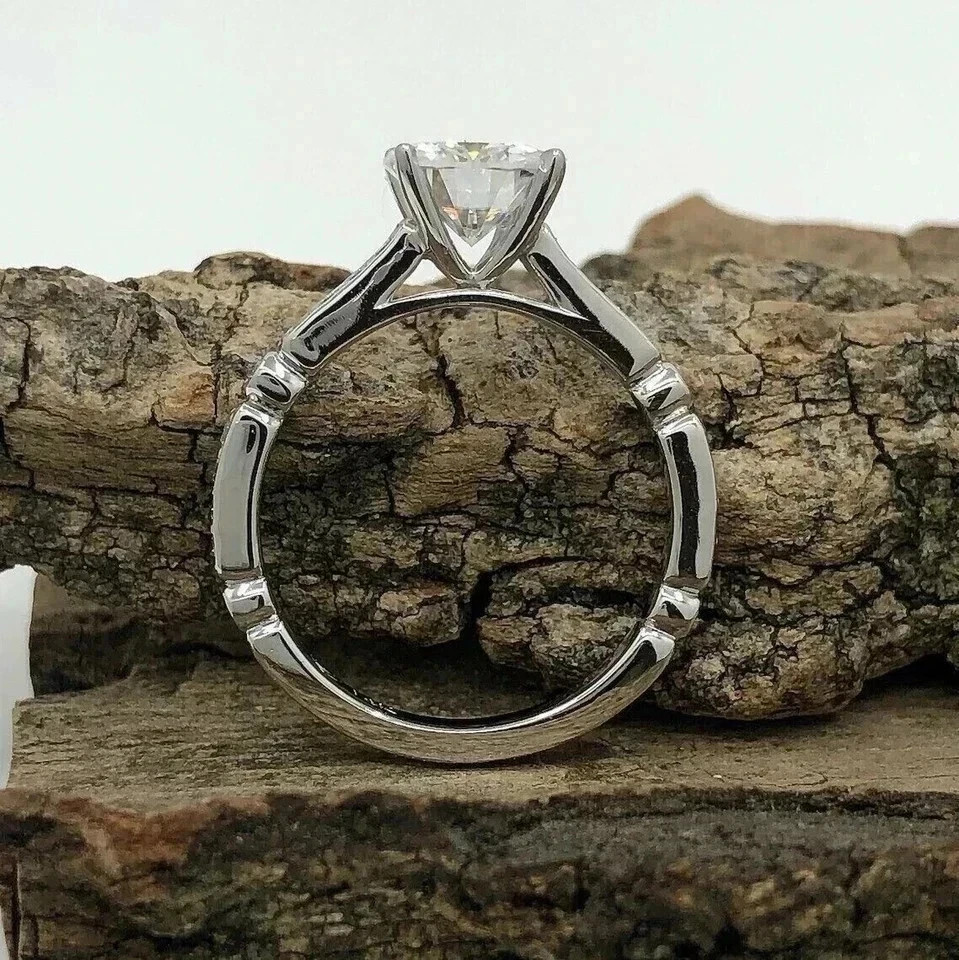 2.50 Ct IGI Round F-VS1 Lab Grown Diamond Engagement Gift Ring 14K White Gold