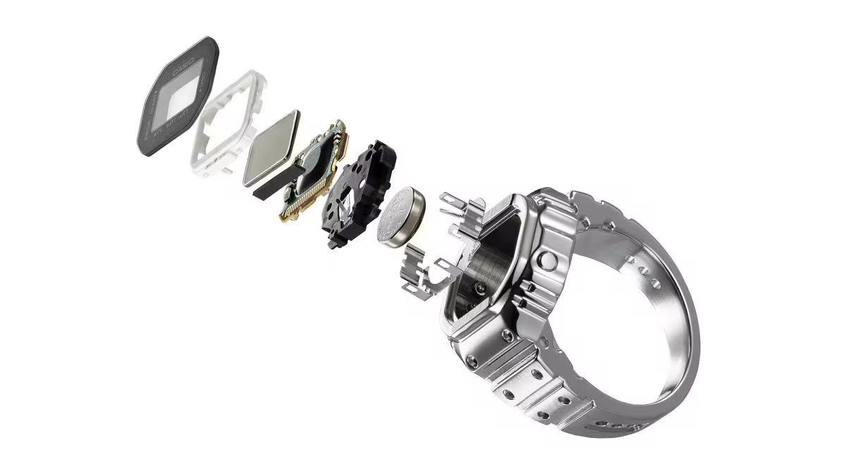 New CASIO RING WATCH CRW 001 1JR silver