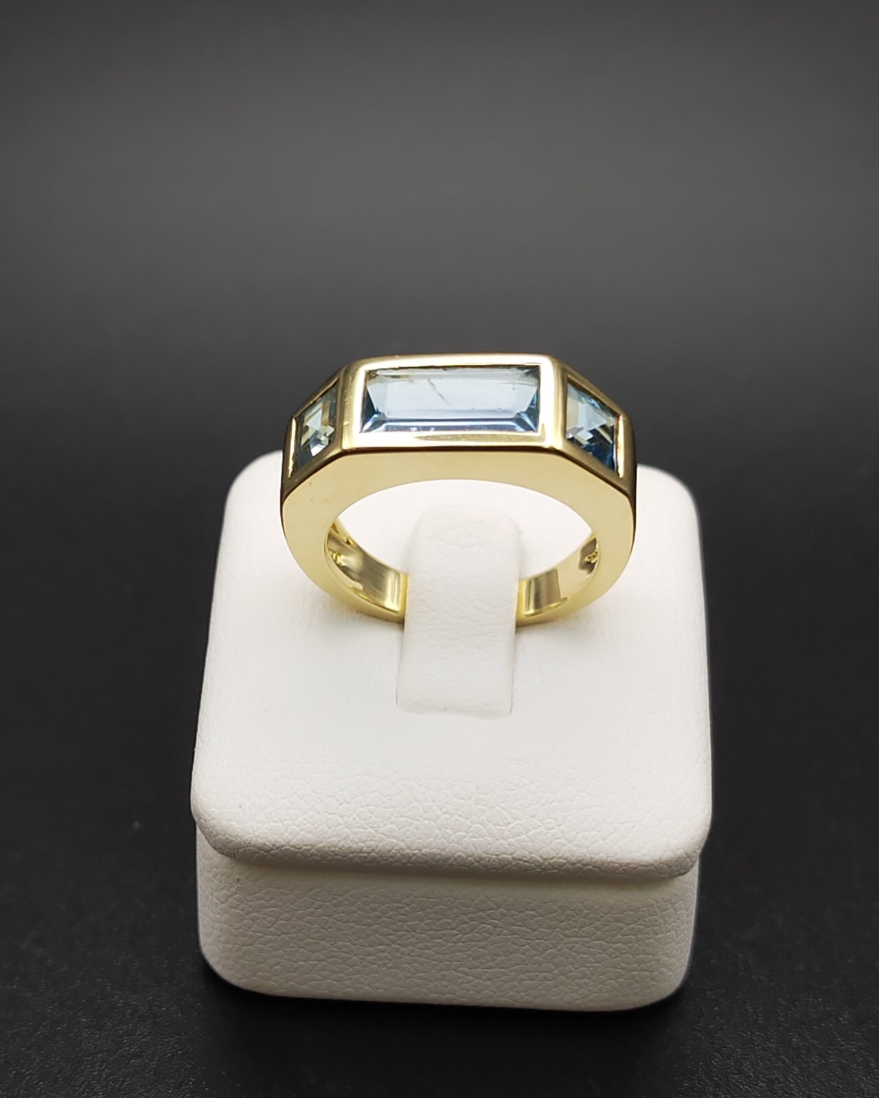 Tiffany & Co. Paloma Picasso 18kt Gelbgold Ring mit Blautopas Vintage