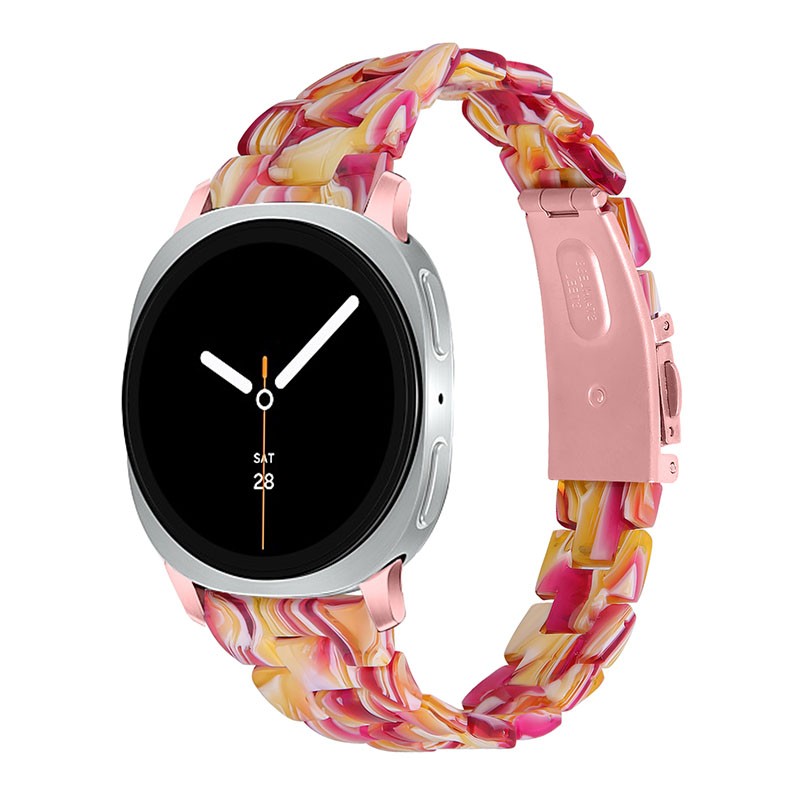 For Samsung Galaxy Watch 8/8 Classic Slim Resin Stainless Steel Watch Strap Band