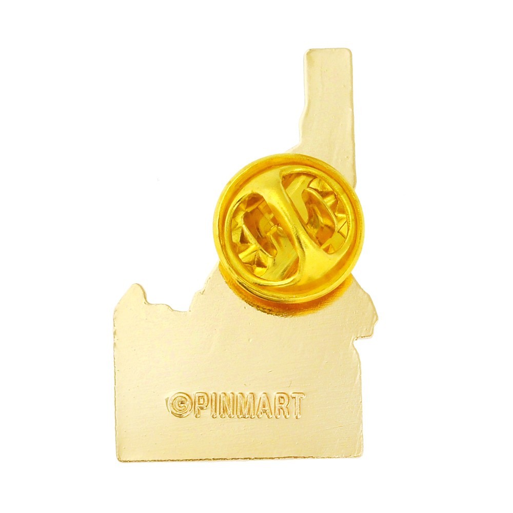 PinMart’s State Shape of Idaho and Idaho Flag Lapel Pin