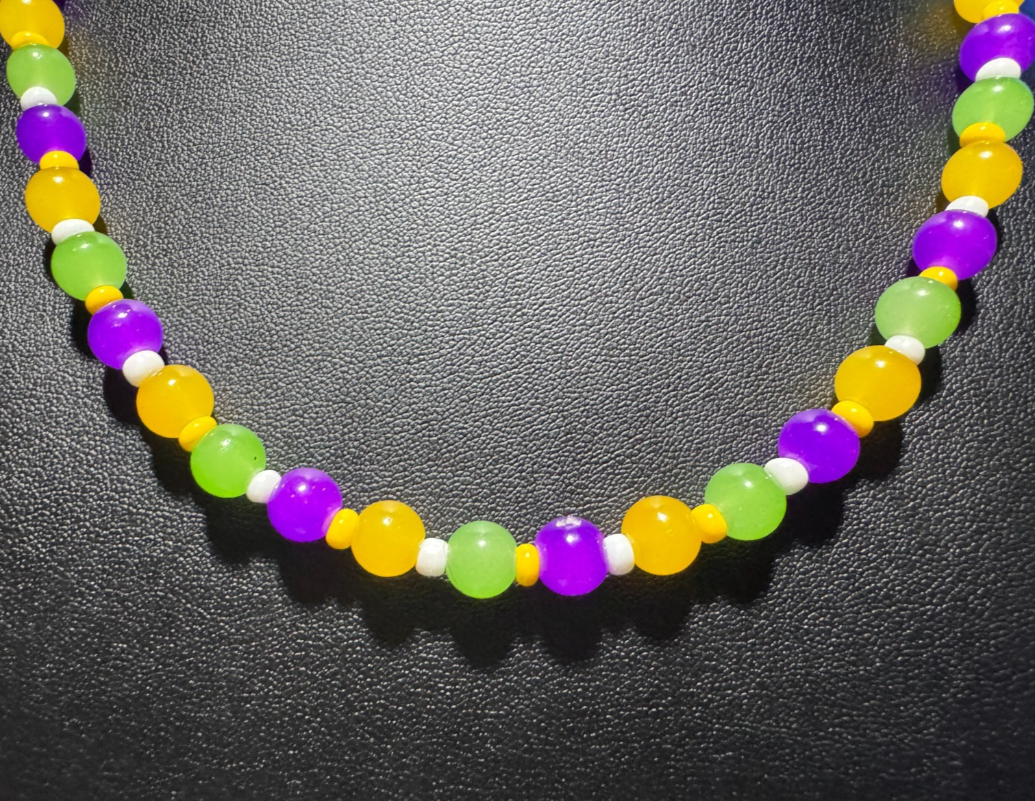 Glass High Quality Necklaces Green Yellow Purple Red Blue Orange Pink 8mm 20″+