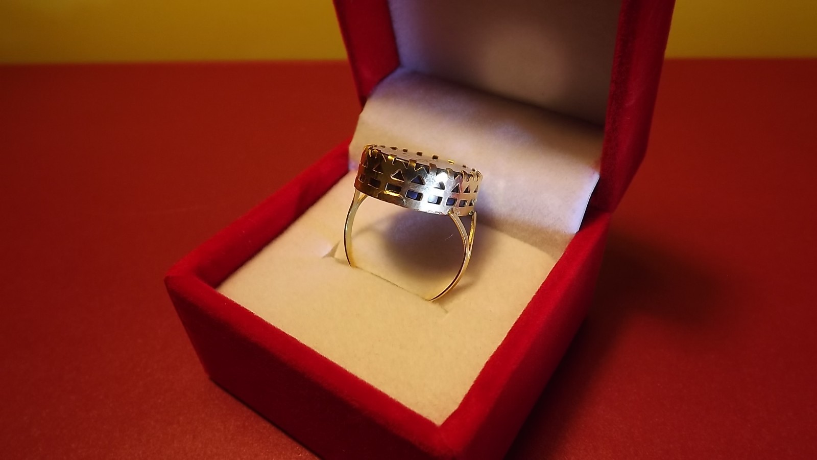 22ct Asian Yellow Gold Oval Black Onyx “Ya Zahra a.s” Simple Ladies Ring Size 16