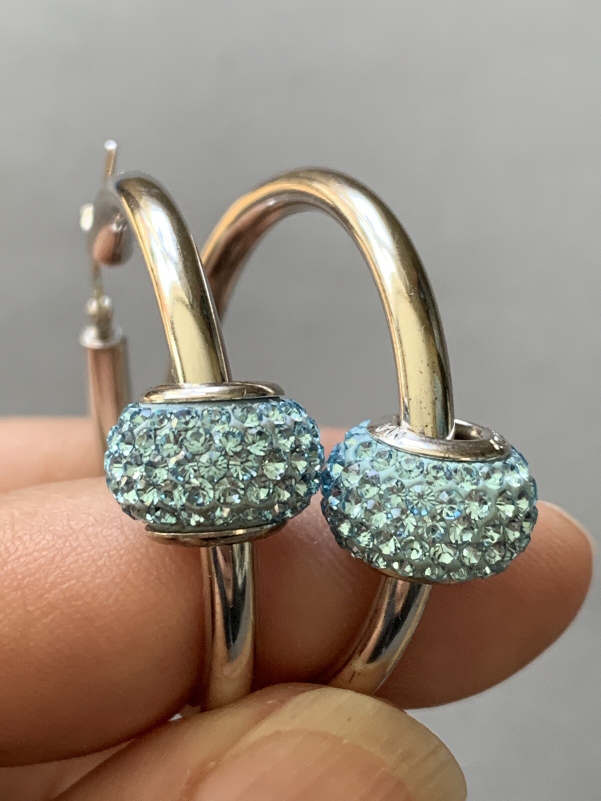 Sterling 925 Hoop Earrings LOT MA Italy 20.1 Grams Scrap or Wear up to 1.5 Inch