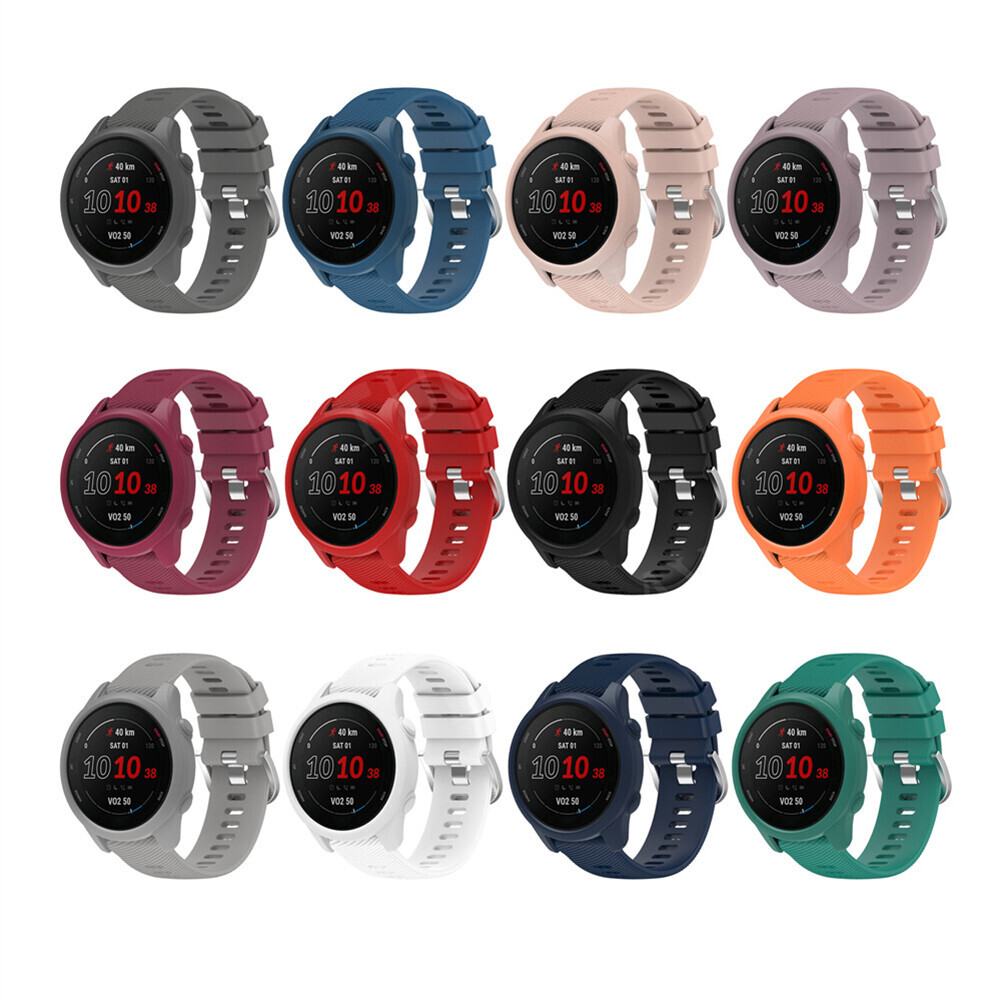 Sports Silicone Strap Band Case For Garmin Forerunner 255 / 265 Smart Watch Band