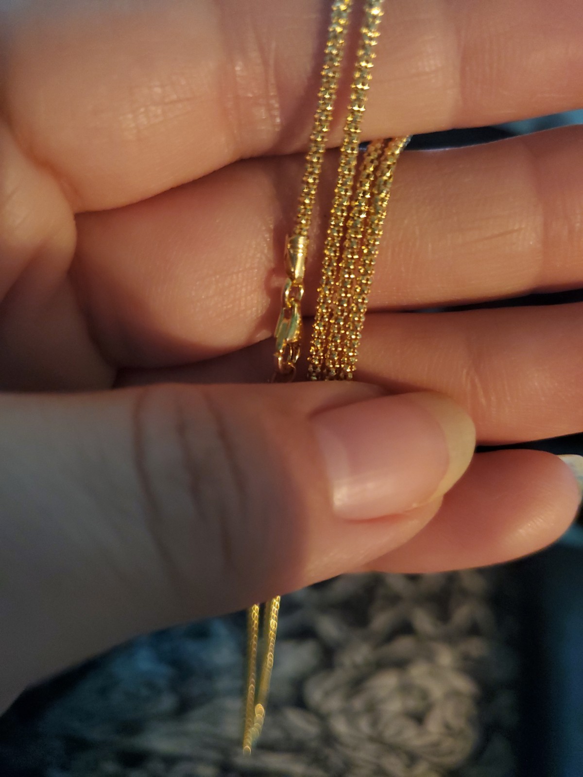 Beautiful Gold Plated Meshed Popcorn Chain