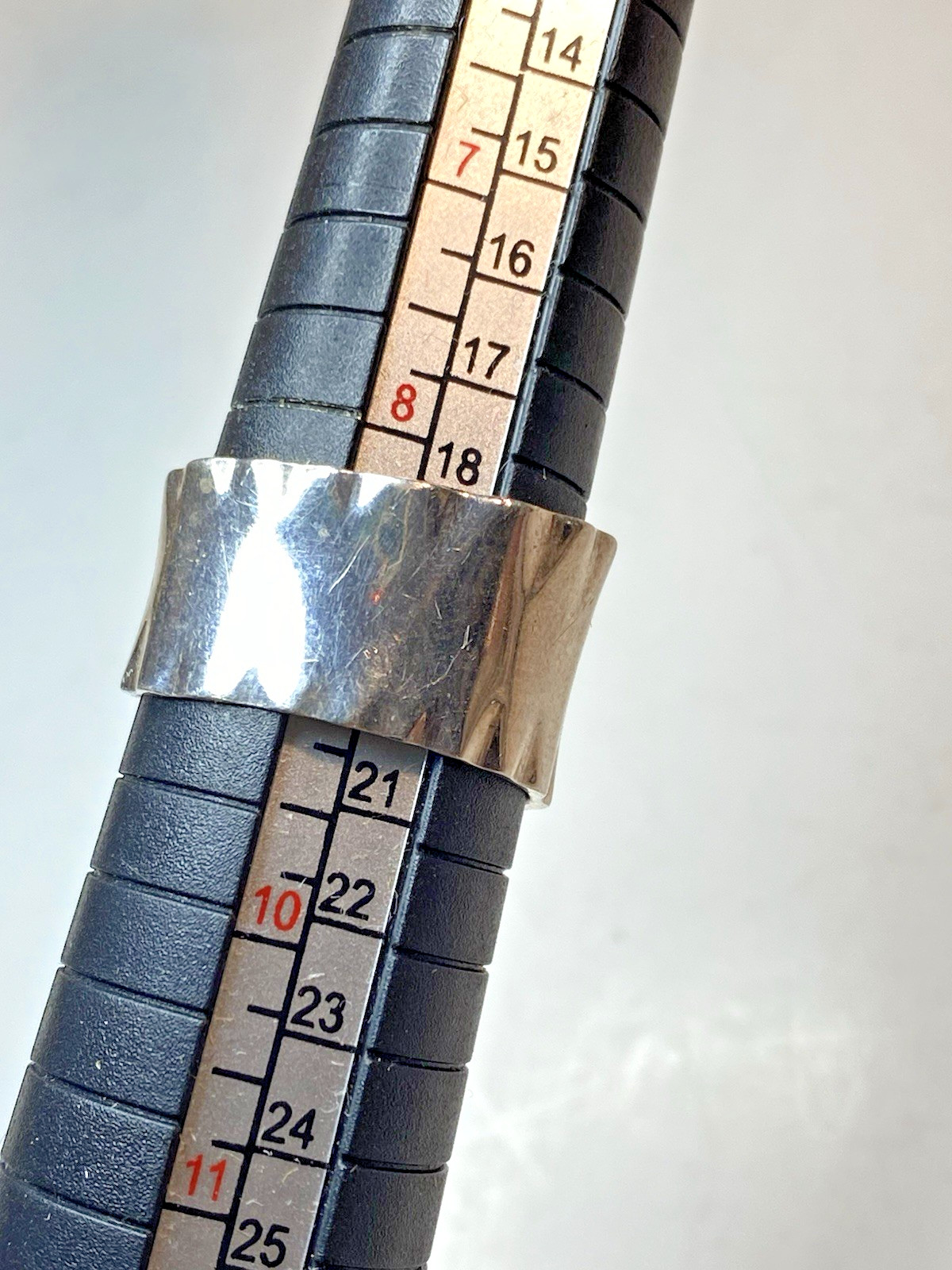 PZ Israel Sterling Silver Wide Blue Ring Sz 8.5 Paz Creations