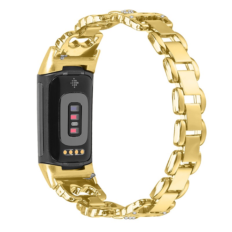 For Fitbit Charge 5 6 Bling Rhinestone Stainless Steel Band Bracelet Watch Strap