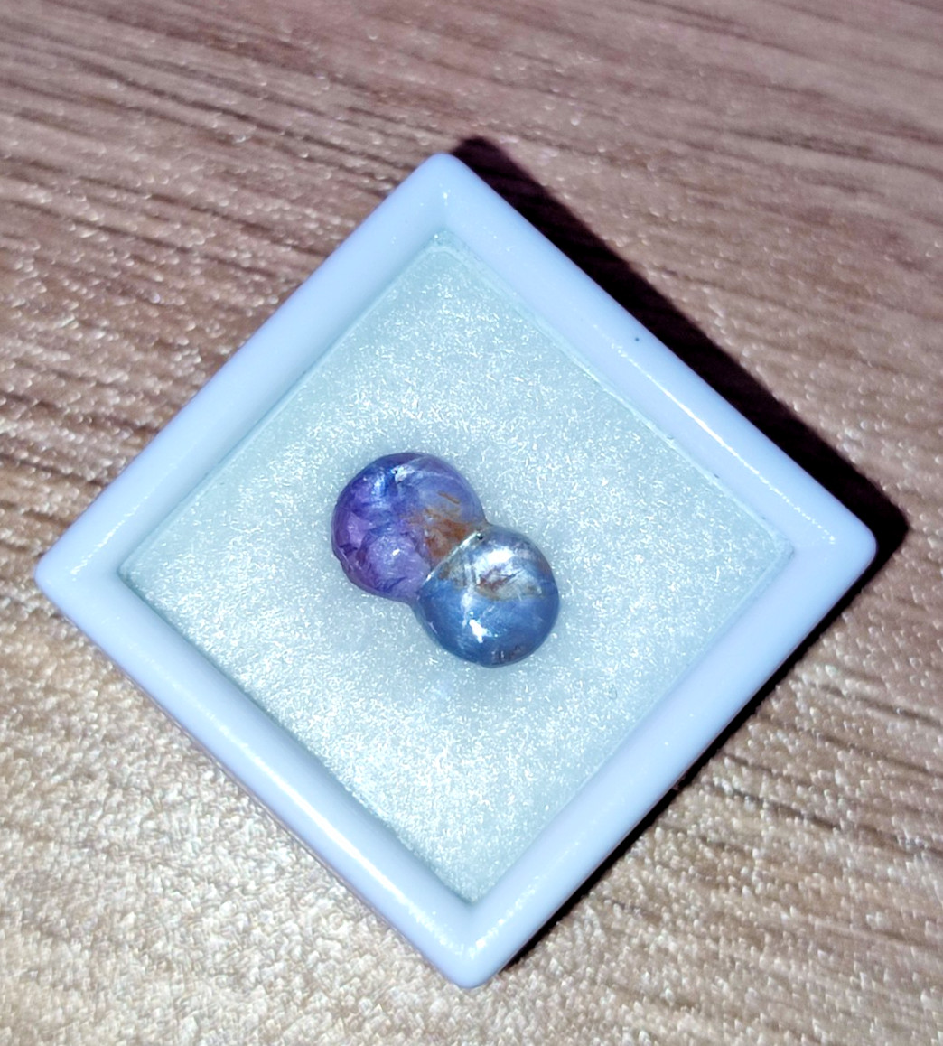 Natural Star Sapphire 2.80ct Two-Tone Purple gray | Unique Shape | Unheated