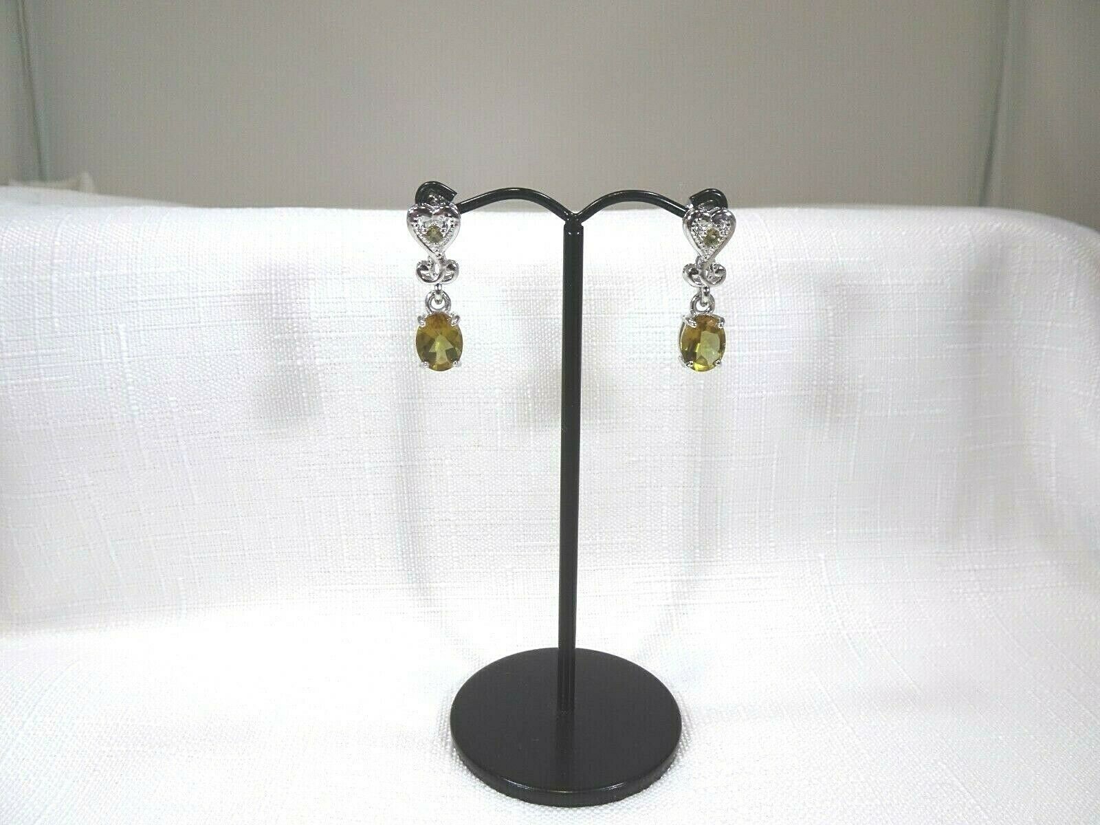 3.56 ct Colour Change Diaspore Sterling Silver Victorian Style Post Earrings