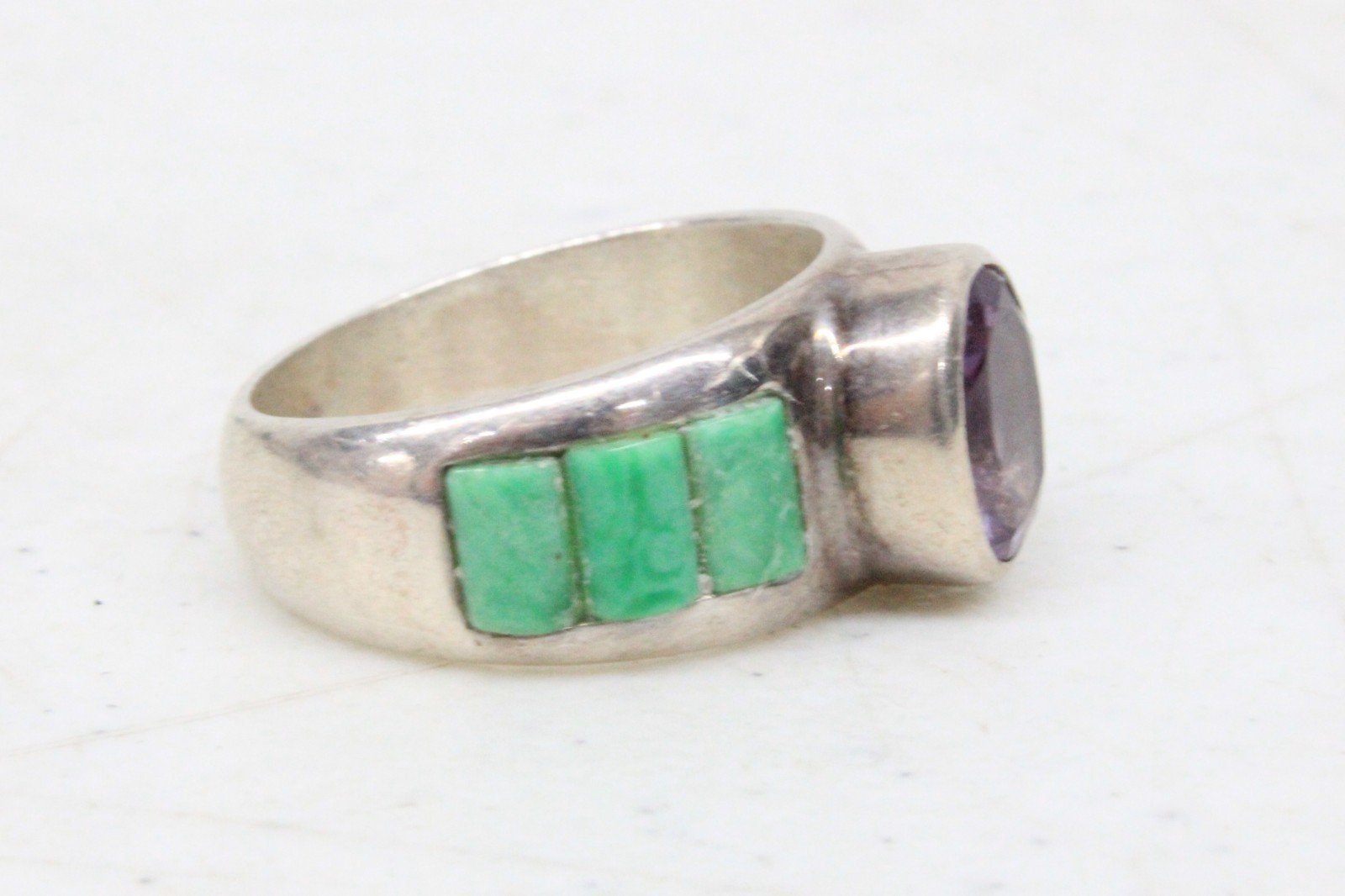 Vtg Jay King DTR Mine Finds Multi-Stone 9G 925 Sterling Silver Ring Sz 8.75