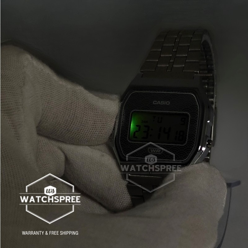 Casio (Japan Made) Digital Vintage Style Stainless Steel Band Watch A159WEVJ-7