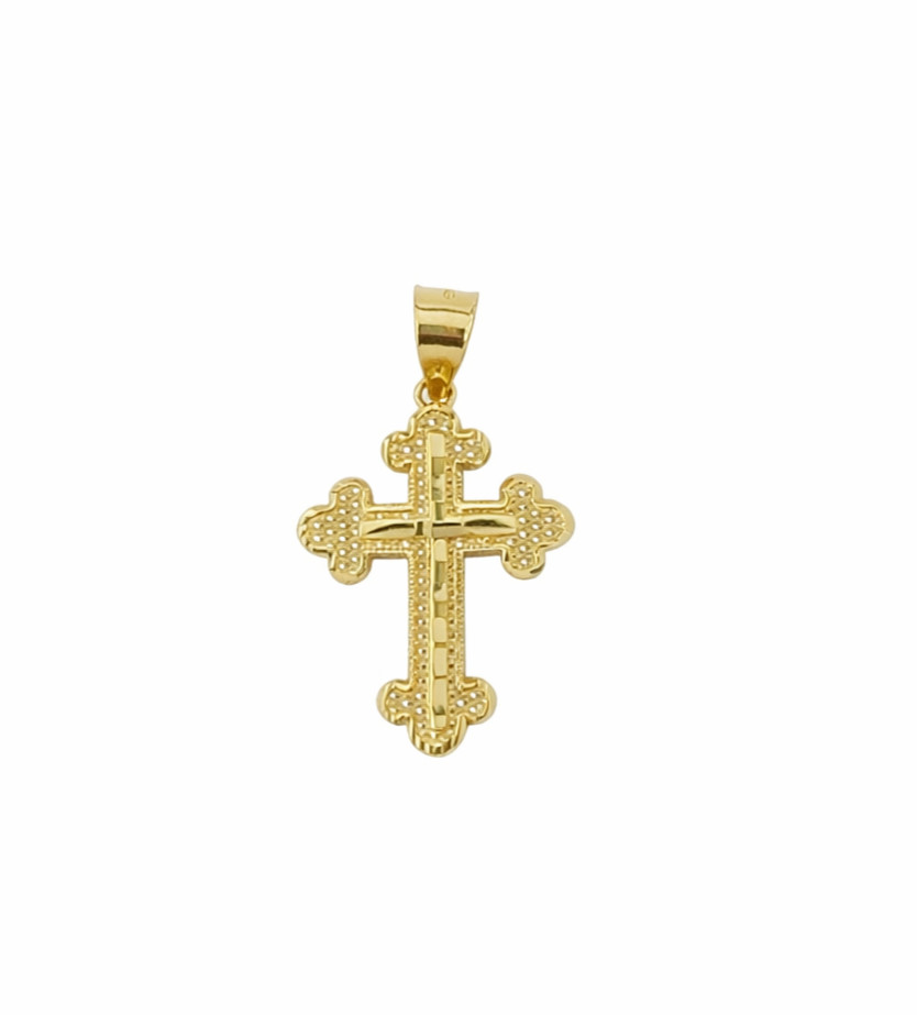 Real 14K Milano Rope Gold Chain Christ Cross Charm Set 3mm 18″–26″ Necklace