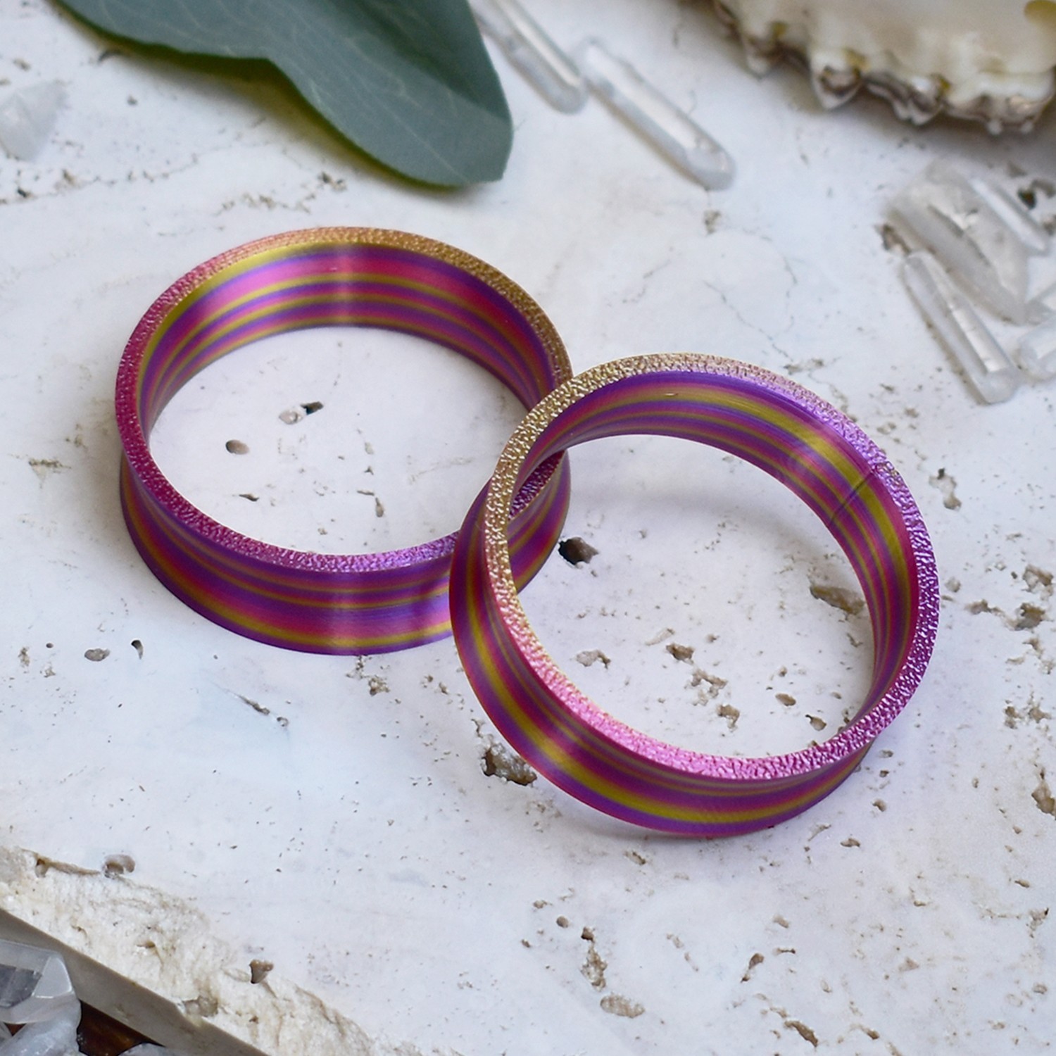 Ultra Light Ear Tunnels 10-200mm | Pink Twist Ear Plugs | Pair | 9 shapes