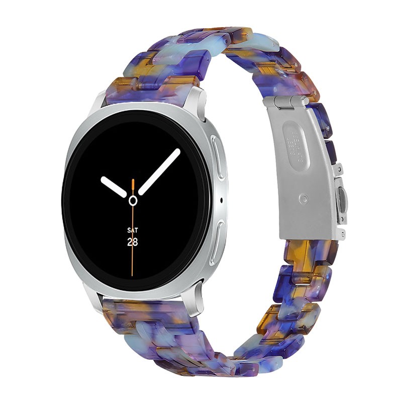 For Samsung Galaxy Watch 8/8 Classic Slim Resin Stainless Steel Watch Strap Band