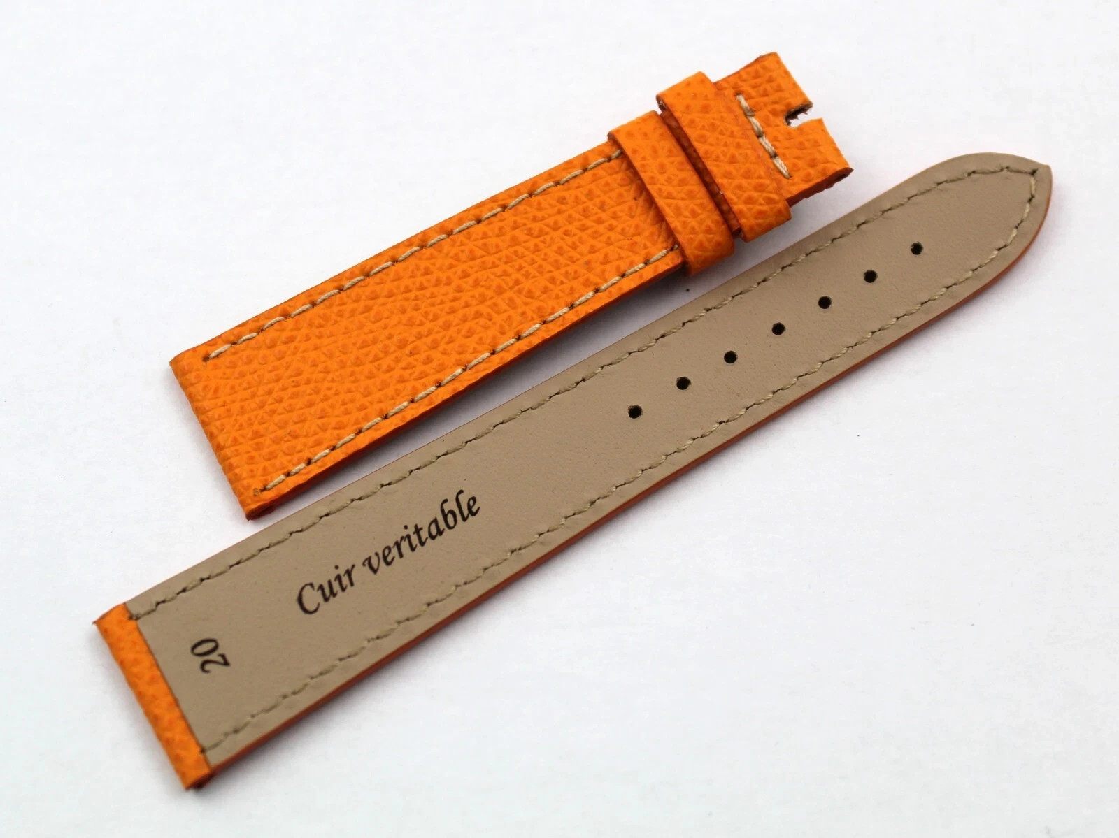 Orange Hammered Genuine Leather Strap Band Various Sizes Accessories Watch New