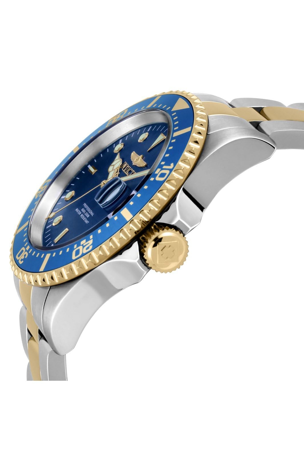 Men’s Pro Diver Quartz Watch with Stainless-Steel Strap, Two Tone, 22 (Model:…
