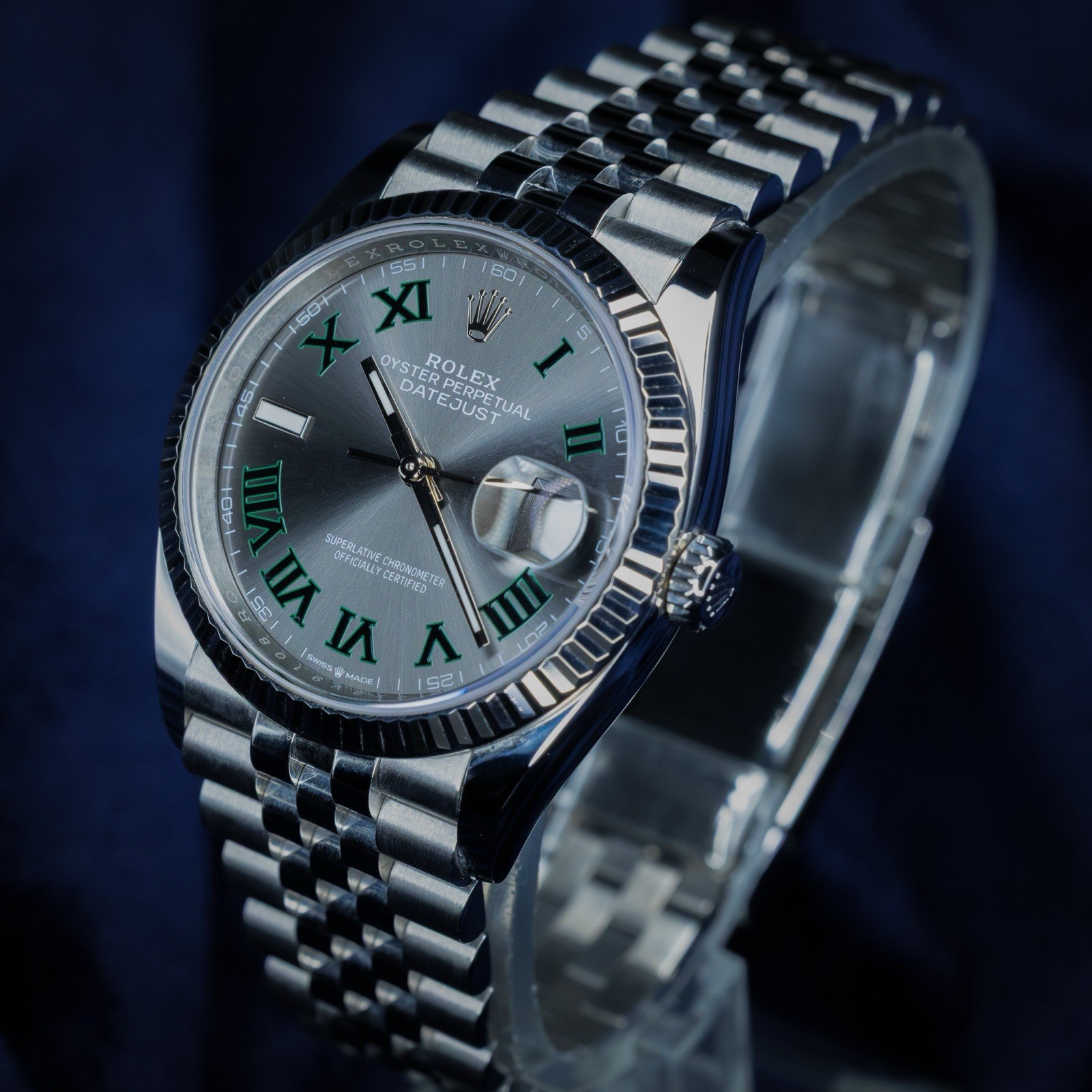 2025 Rolex Datejust 126234 36mm Wimbledon Dial Fluted Bezel Jubilee Bracelet B&P