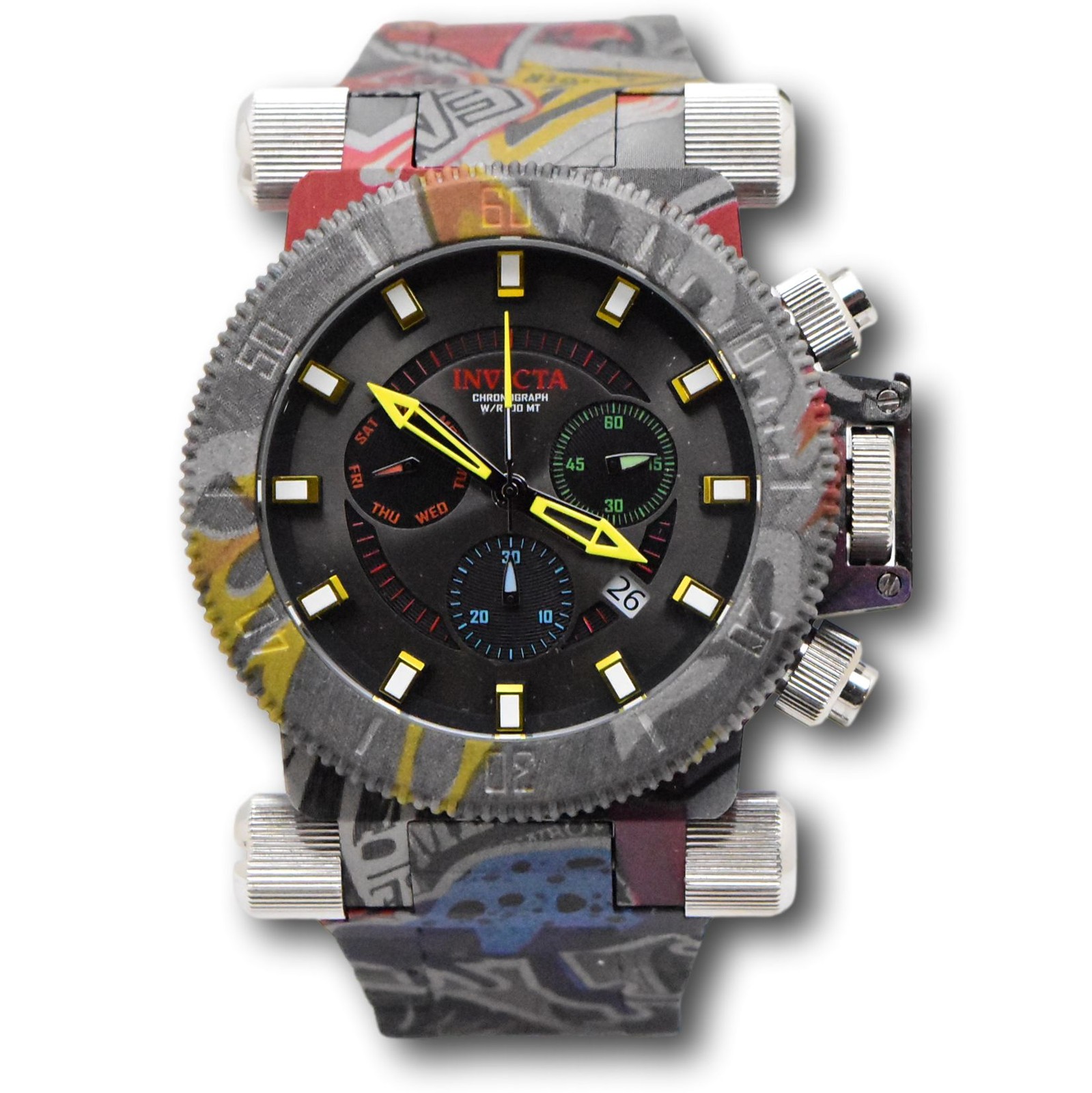 Invicta Coalition Forces Graffiti Hydro-Plated Men 51mm Swiss Chrono Watch 26449