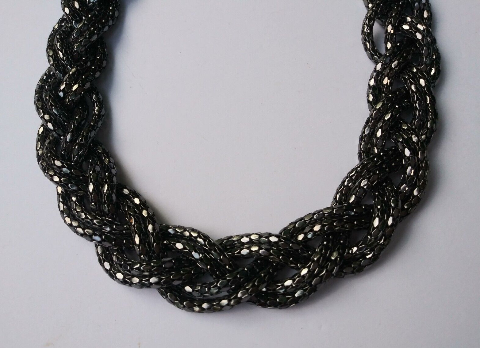 Braided Rope Design Chain Necklace Fashion Costume Jewelry
