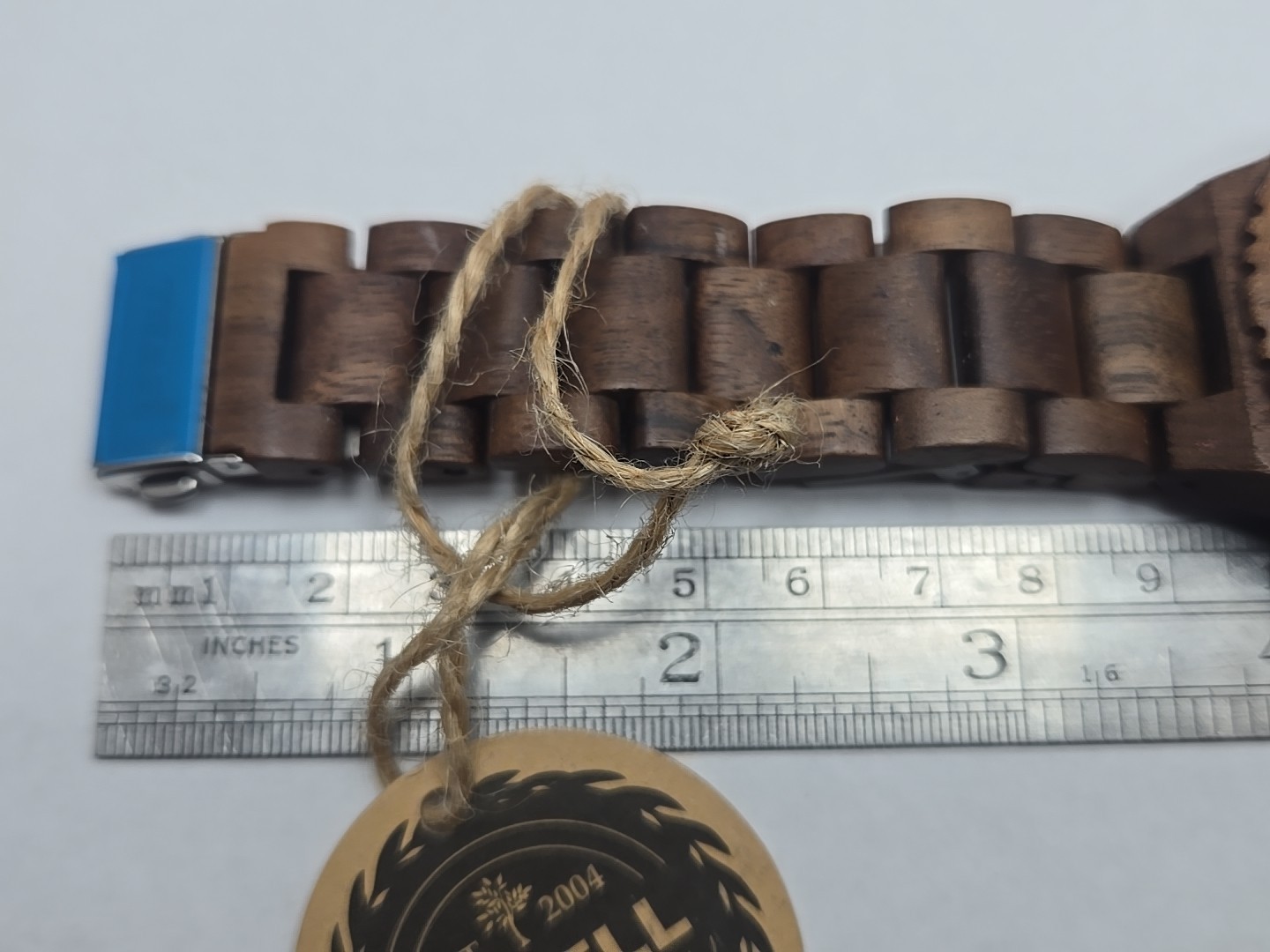Bewell Black Walnut Wooden Watch Quartz Date Seconds Subdials Brown New Battery
