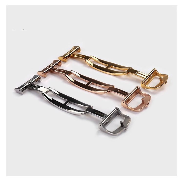 Solid Stainless Steel Butterfly Watch Buckle Clasp 18mm for Jaeger-LeCoultr