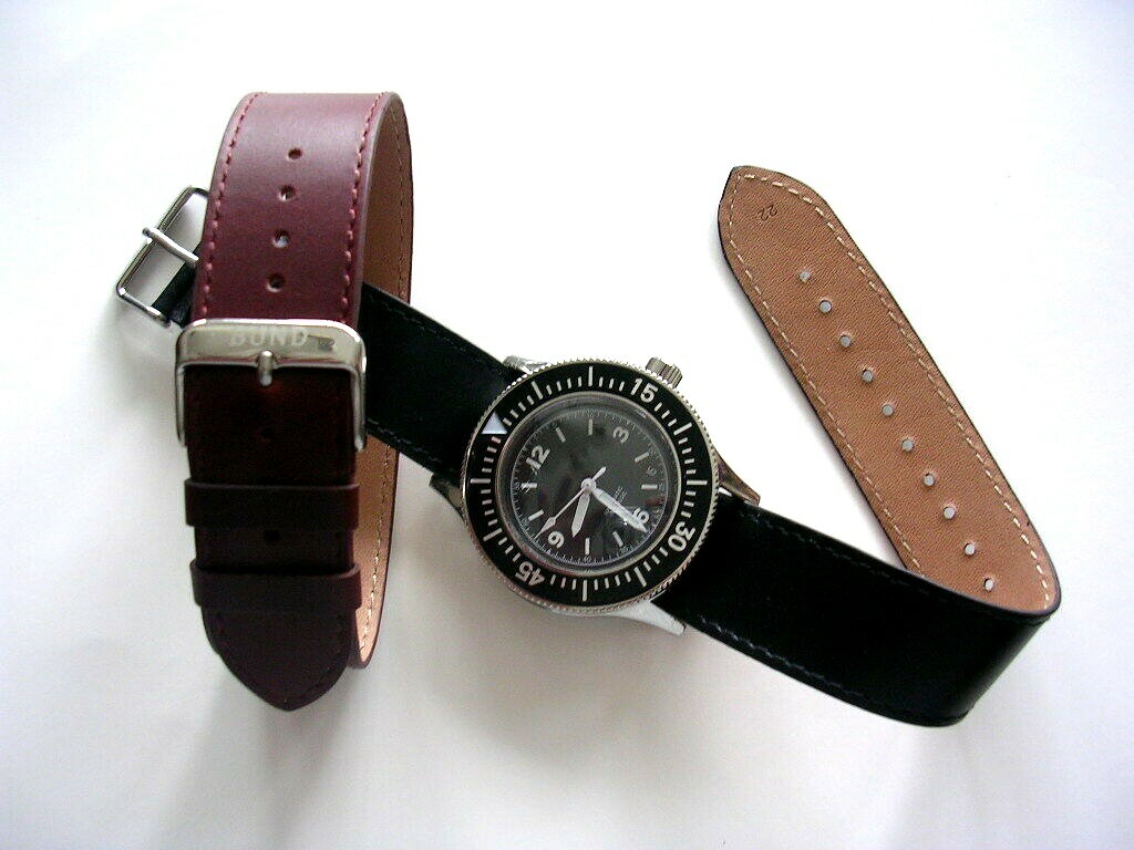 16mm Brown NATO 1pc. Bomber Pilot RAF Bund Oily XL watchstrap IW SUISSE 18 20 22