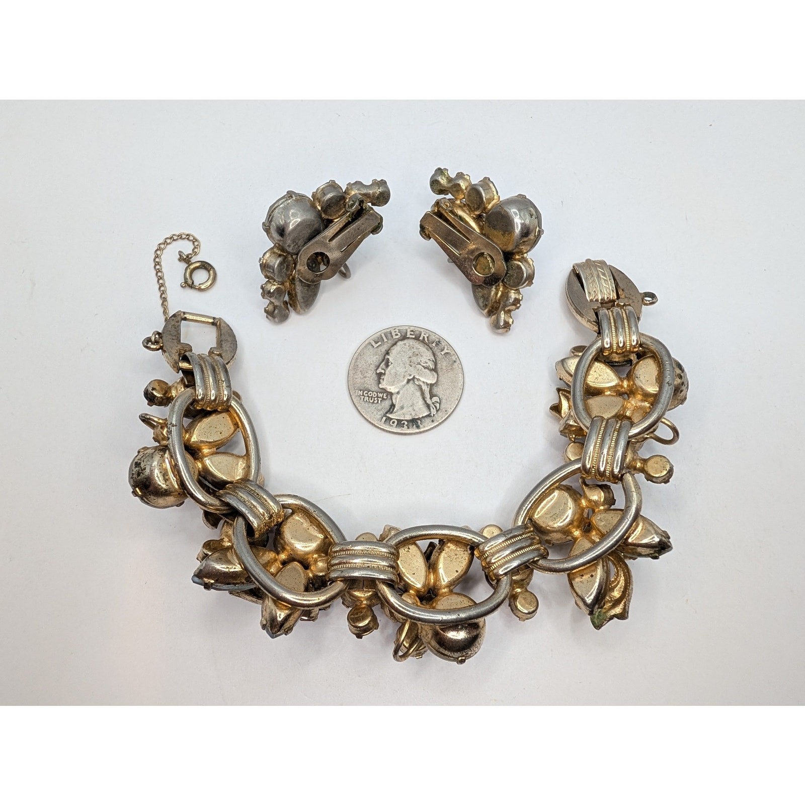D&E JULIANA Set w/ Verified (Ref #169) 5 Link Bracelet and Unverified Earrings