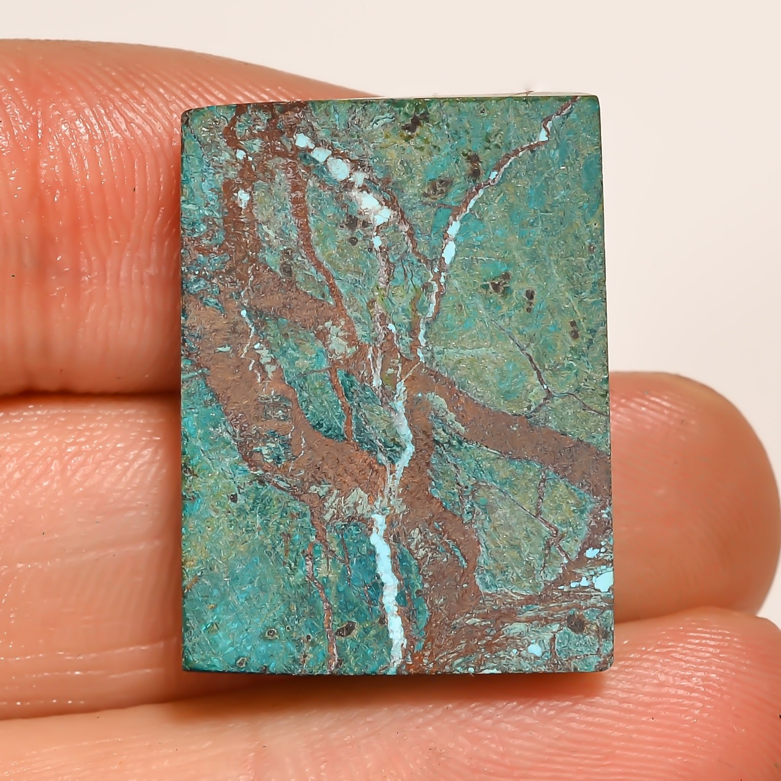 Natural designer Tibet Turquoise Cushion Cabochon Gemstone 33.60 Cts. 19x25x6 mm