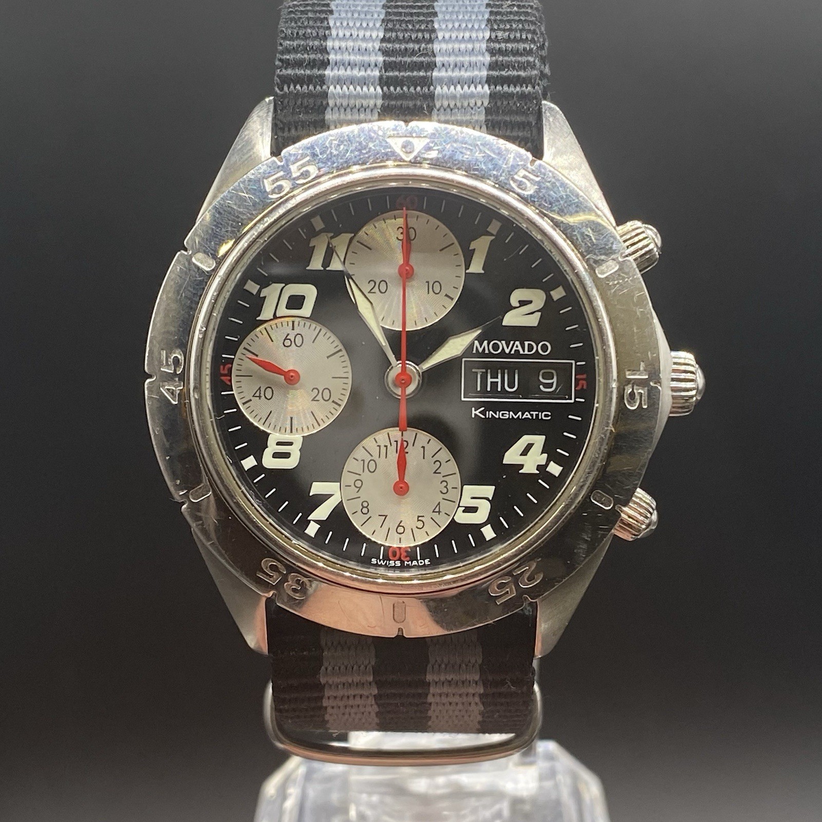 Movado Kingmatic Swiss 25 Jewels ETA 7750 Automatic Chronograph 84-G5-896 Watch