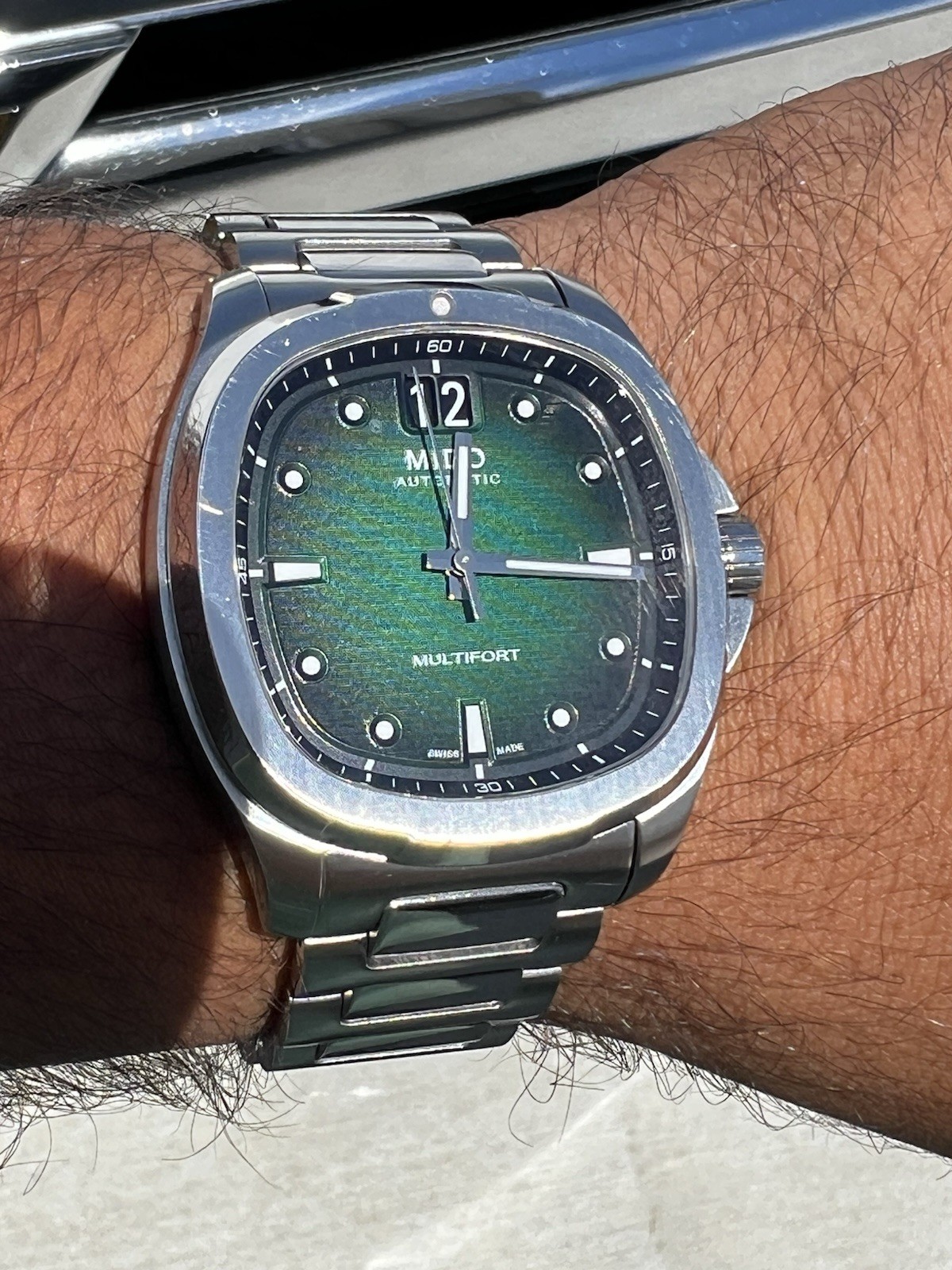 Mido Multifort TV Big Date Green Dial Automatic – Full Set + Extra Rubber Strap