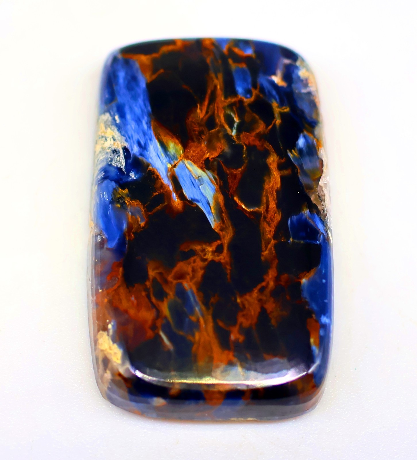 35 Ct 6X18X30 mm Natural Fire Blue Pietersite Rectangle Cabochon Gemstone KZ-337