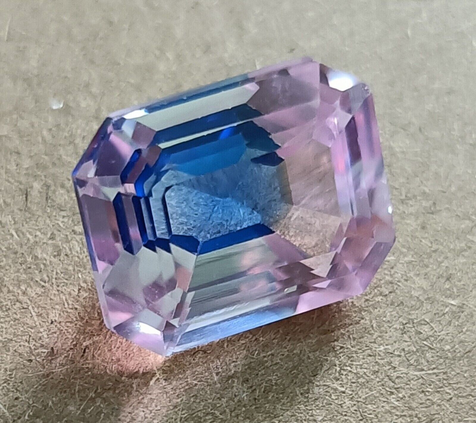 10.70Ct Natural Bi-Color Pitambari Sapphire Emerald Cut Loose Gemstone Certified