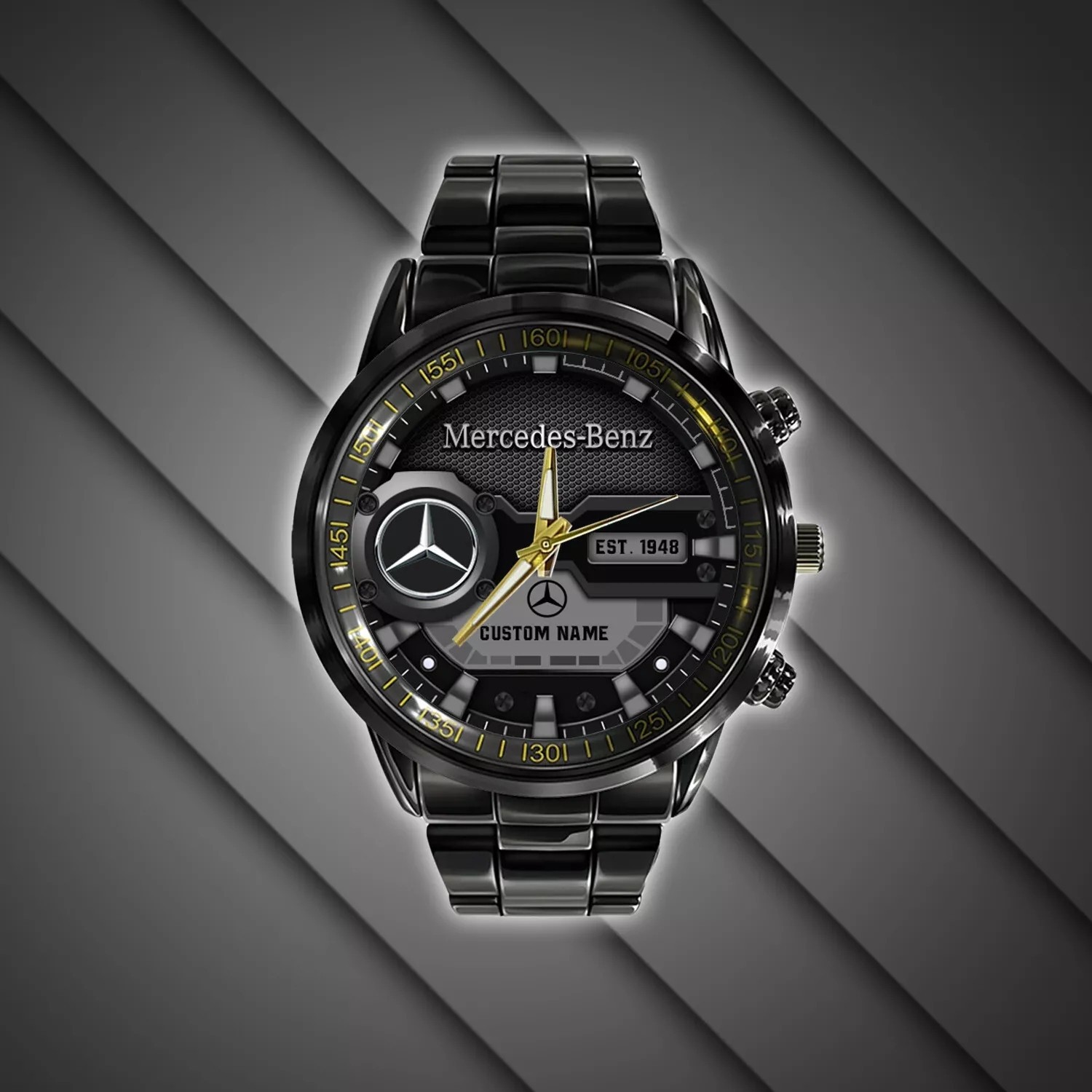 Mercedes – Black Stainless Steel Watch