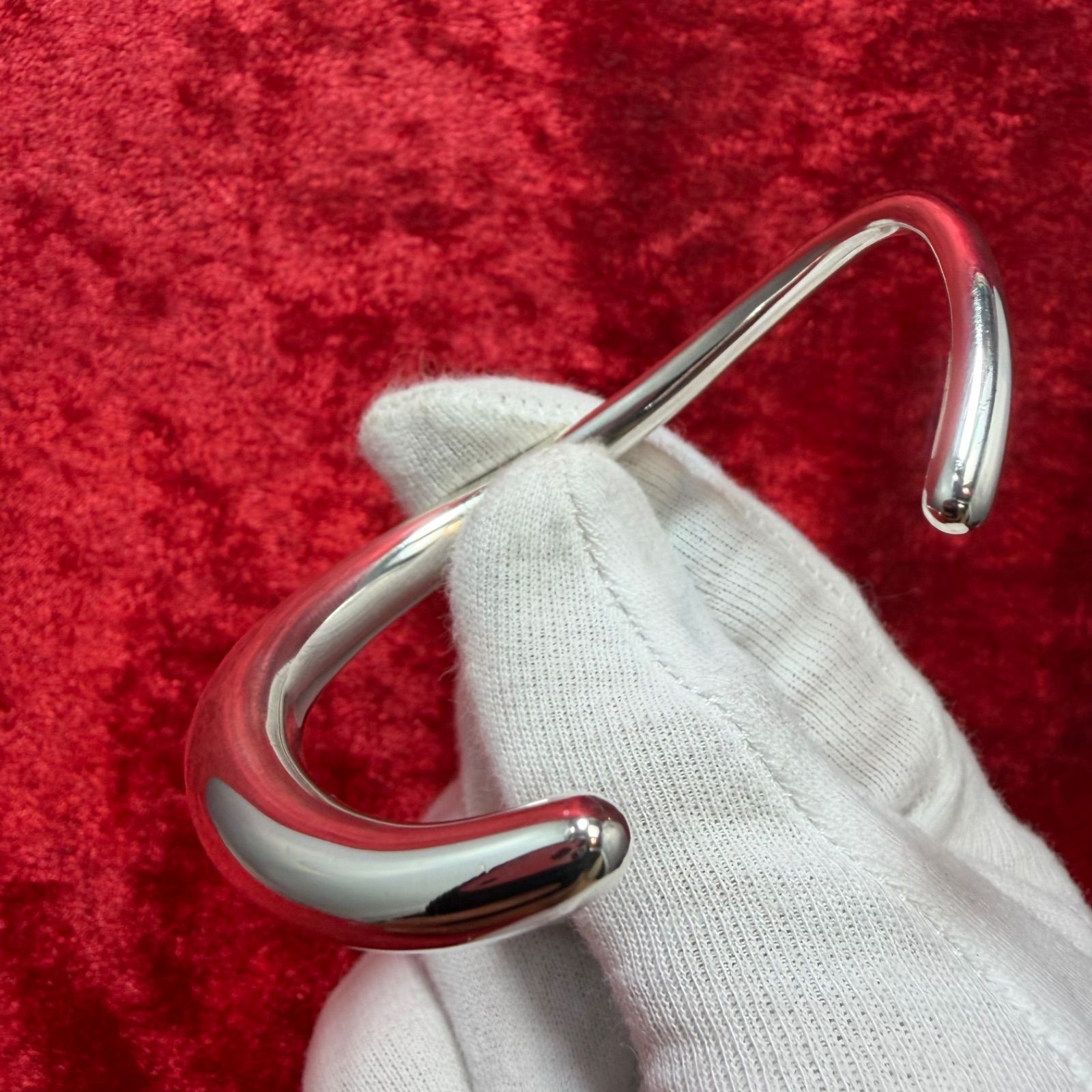 Georg Jensen Sterling Silver 925 OFFSPRING Cuff Bracelet L 16cm 6.3in w/Dust Bag