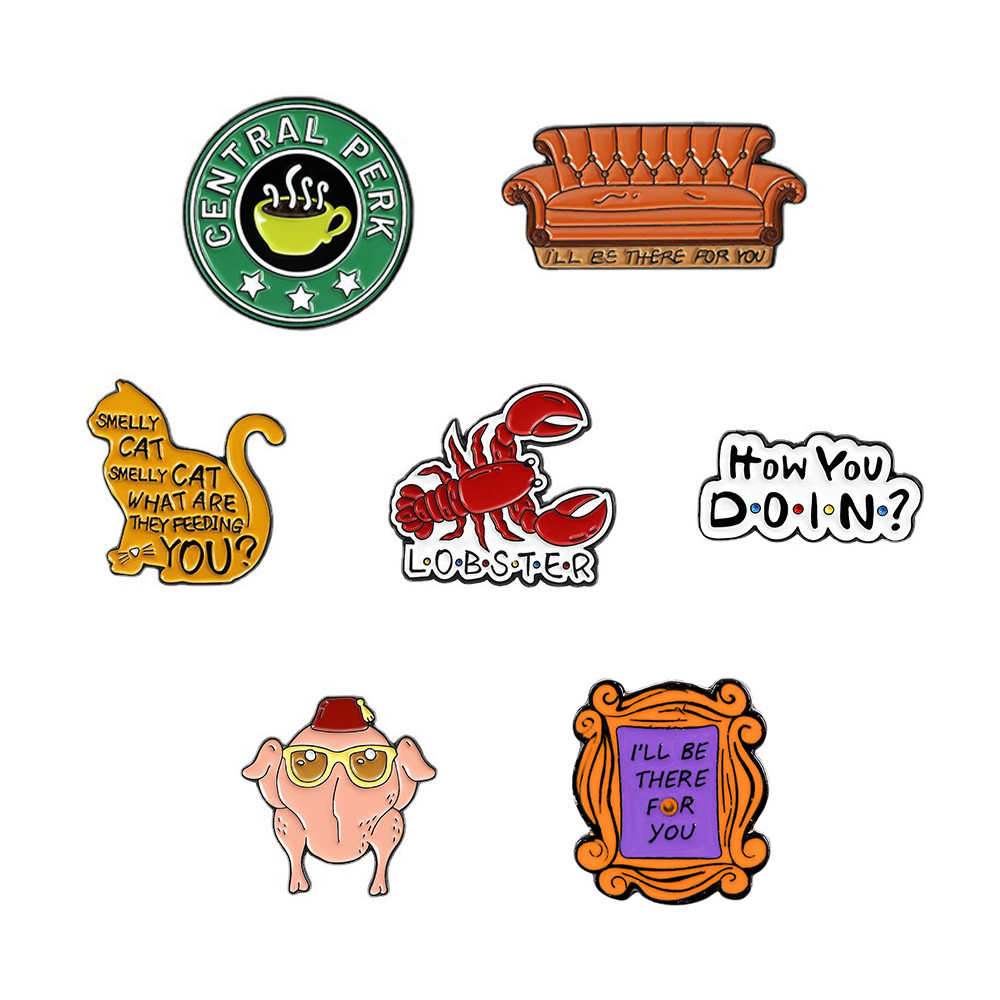 Friends TV Show Merchandise Collectibles Fan Gift Collectors Enamel Pins