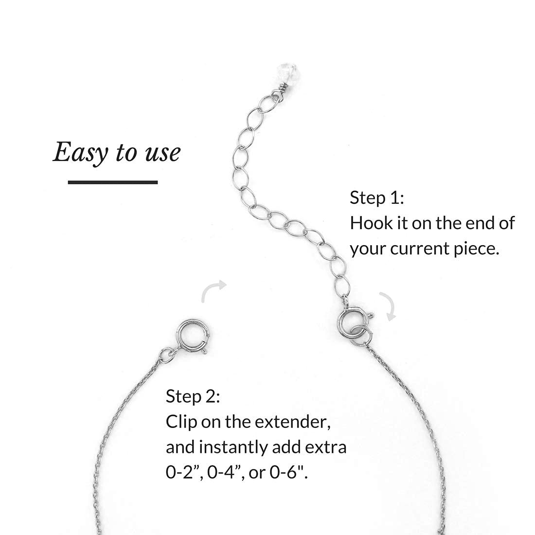 BENIQUE Necklace Bracelet Extender for Women Men – 2″, “4”, “6 inches, Gold