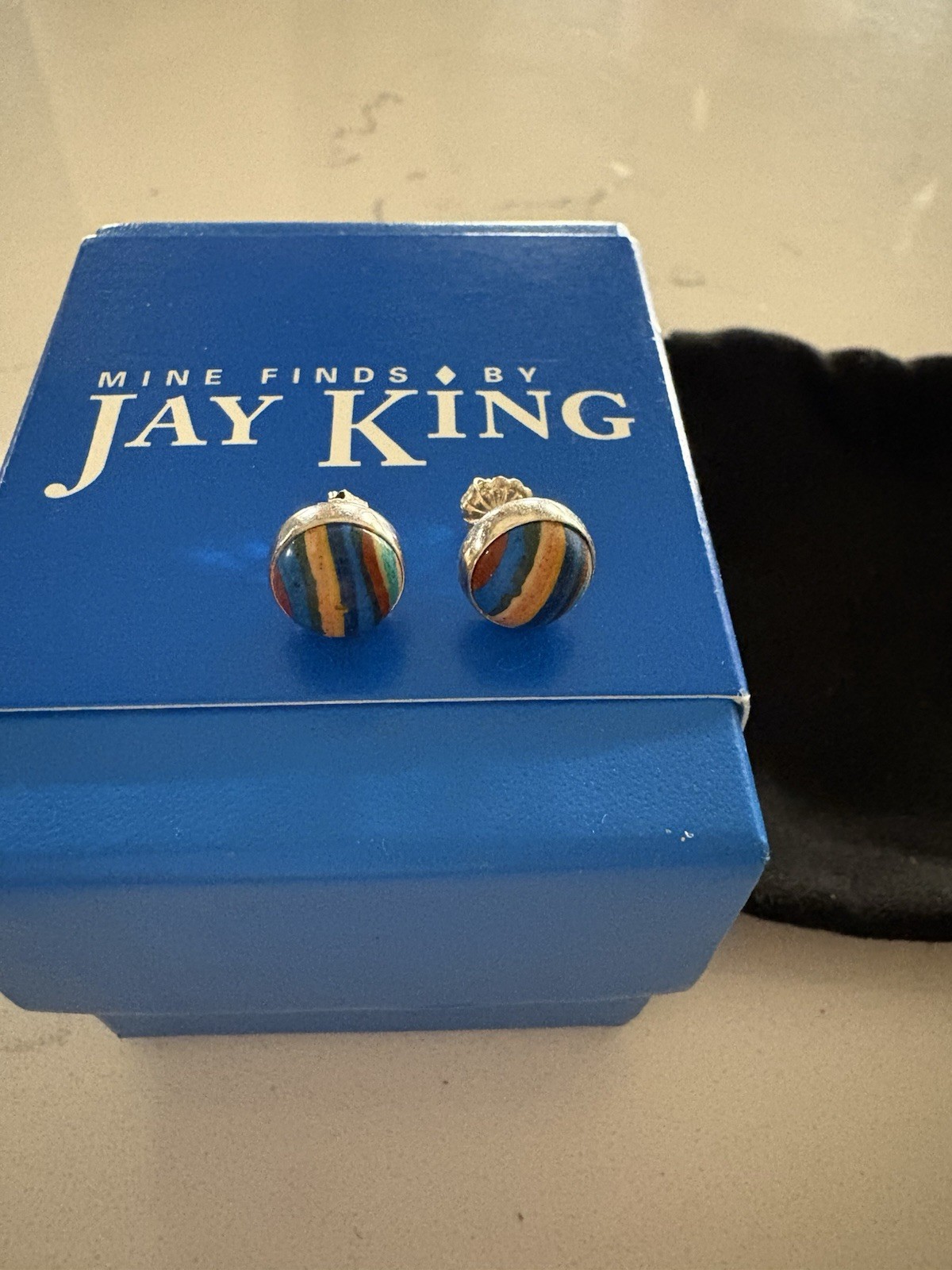 Mine Finds by Jay King Calsilica Sterling Silver Round Stud Earrings