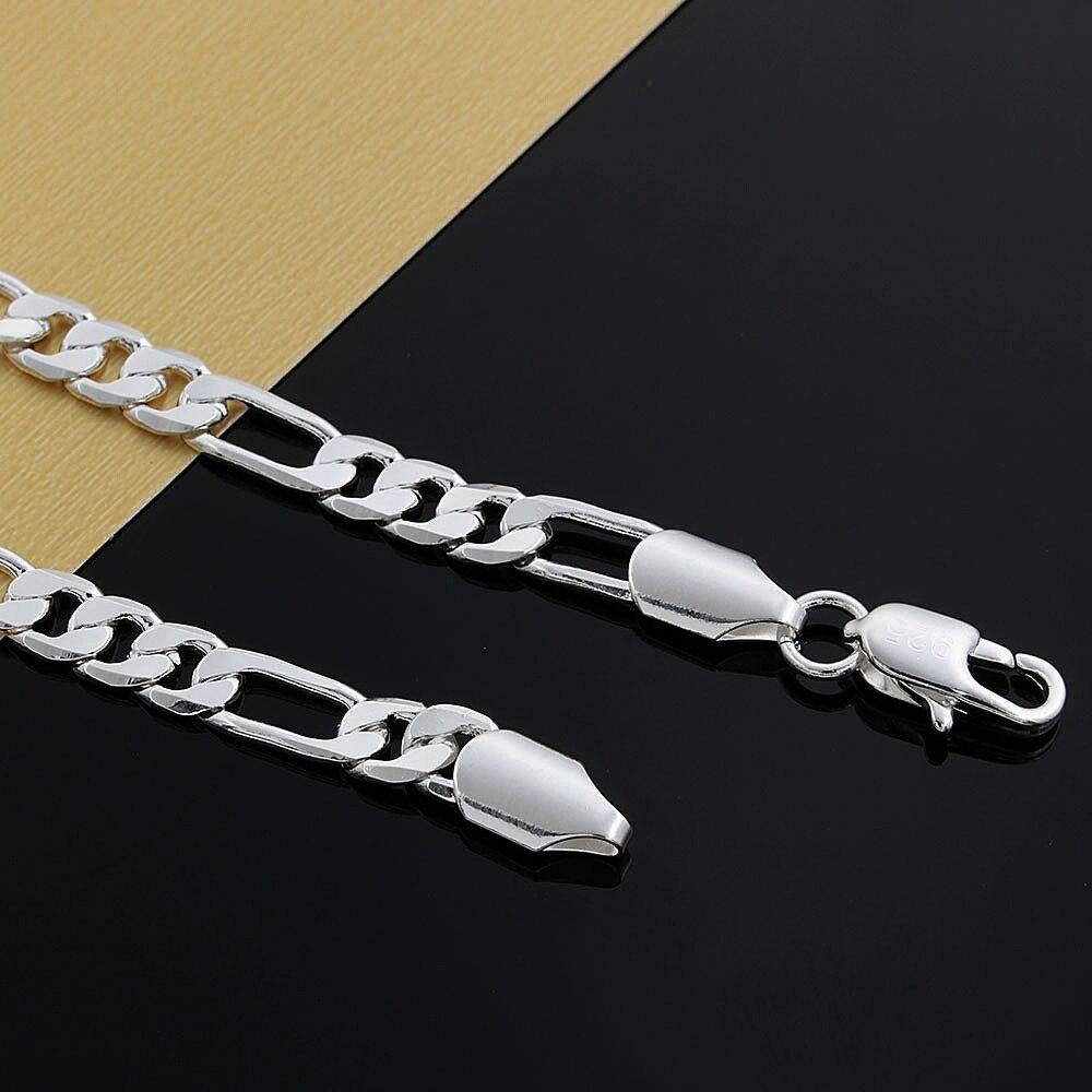 Collar Cadena De Plata 925 Para Mujeres Hombres De Alta Calidad De Moda Regalo