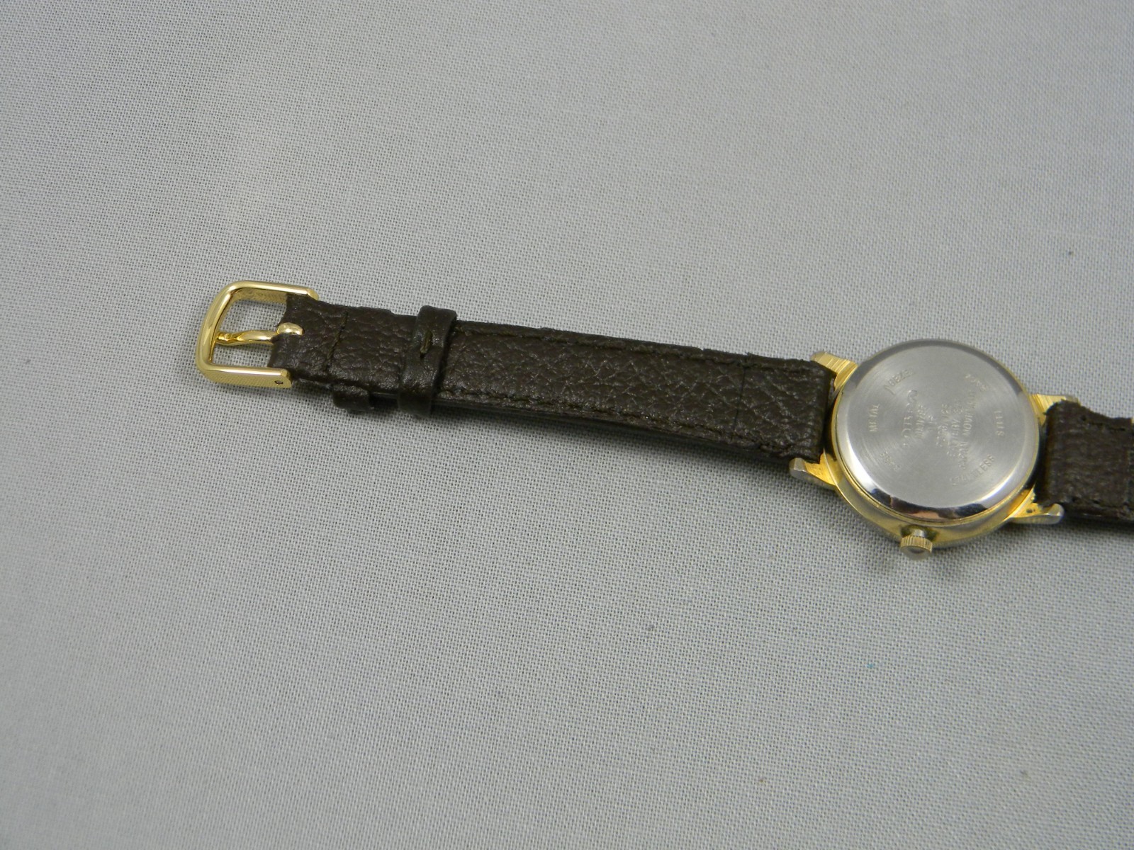 Milan Moon Phase Watch Women 24mm Gold Tone Date Leather Band New Battery