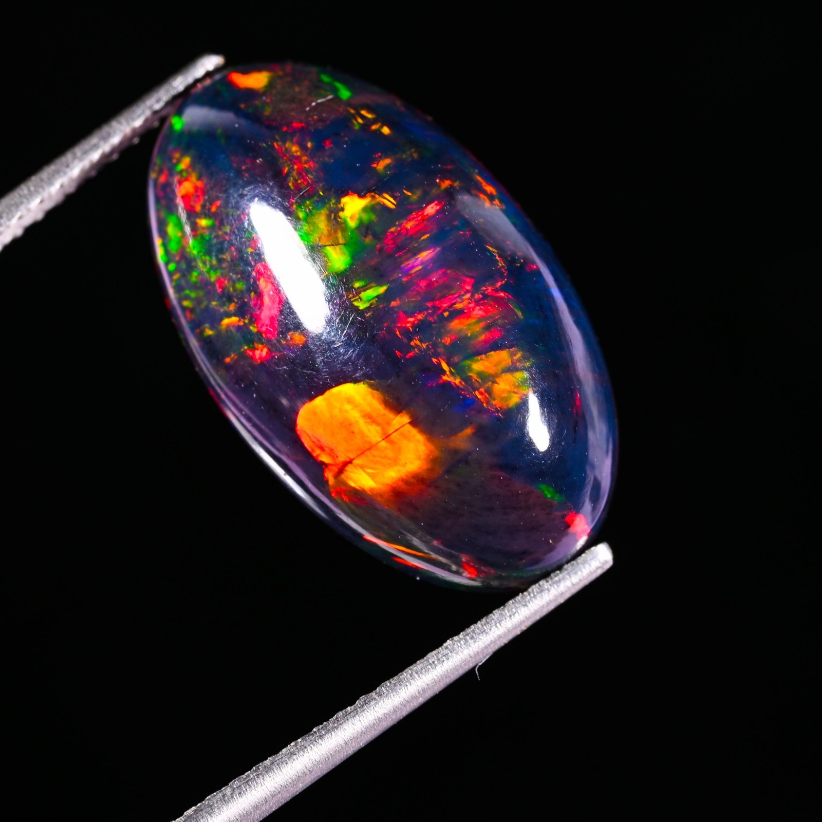 6.10 Ct Natural Ethiopian Opal Welo Fire Opal Cabochon Loose Gemstone 19x11x7 mm