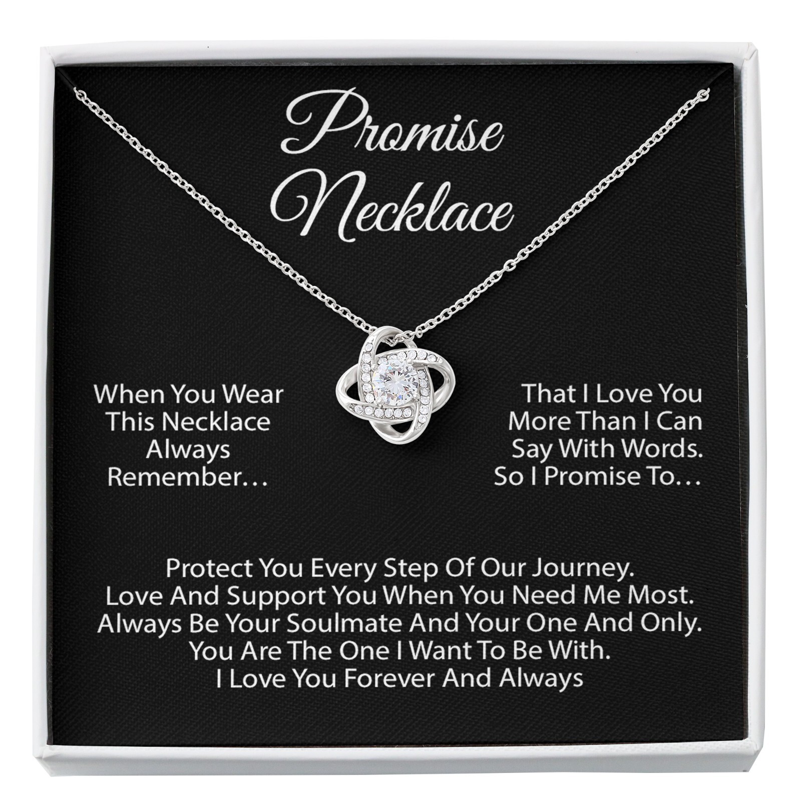 Promise Necklace For Soulmate, Valentine Gift, Birthday Gift, Anniversary Gift