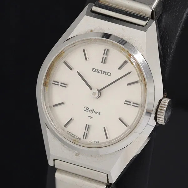Working Seiko Belfina 1120-0070 manual winding women’s watch with silver dia