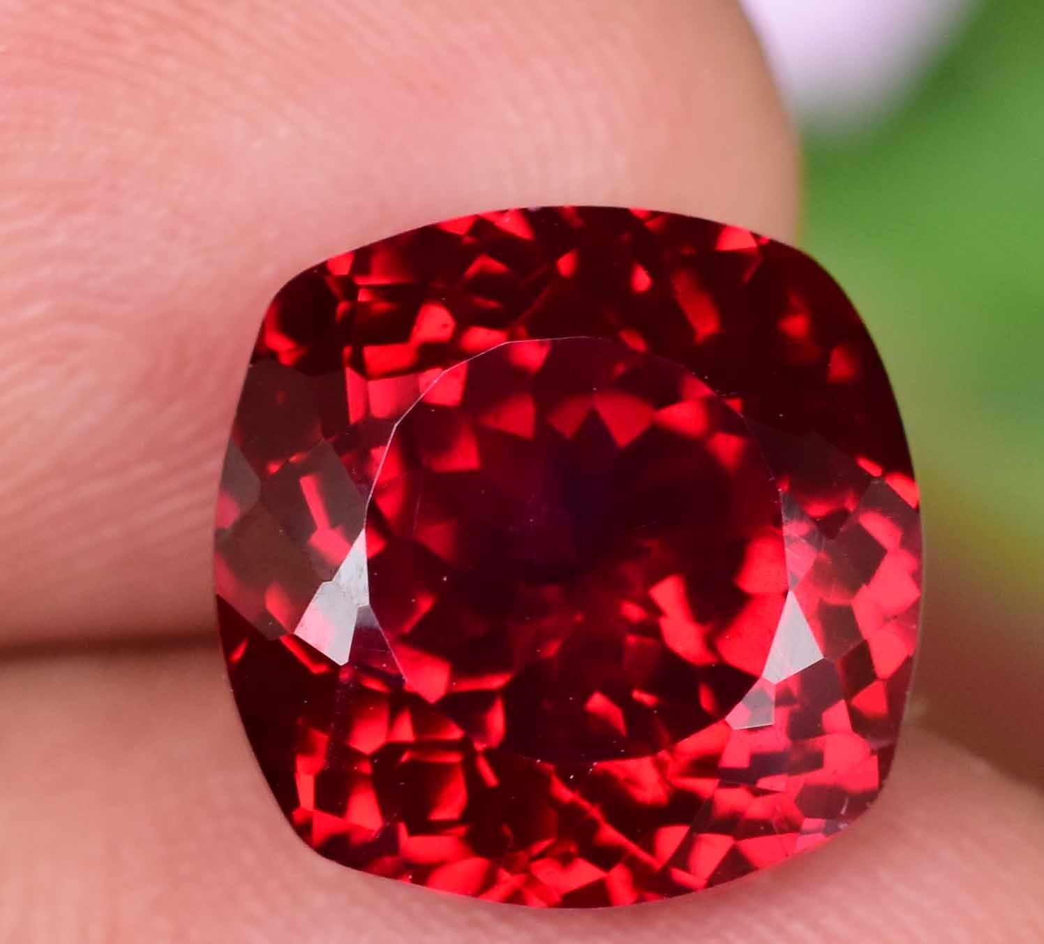 11.40Ct Natural Myanmar Red Spinel Certified Cushion Cut Flawless Loose Gemstone