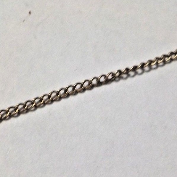 Vintage 18″ Gold Tone Chain W/ Streaked Lavander Stone Pendant