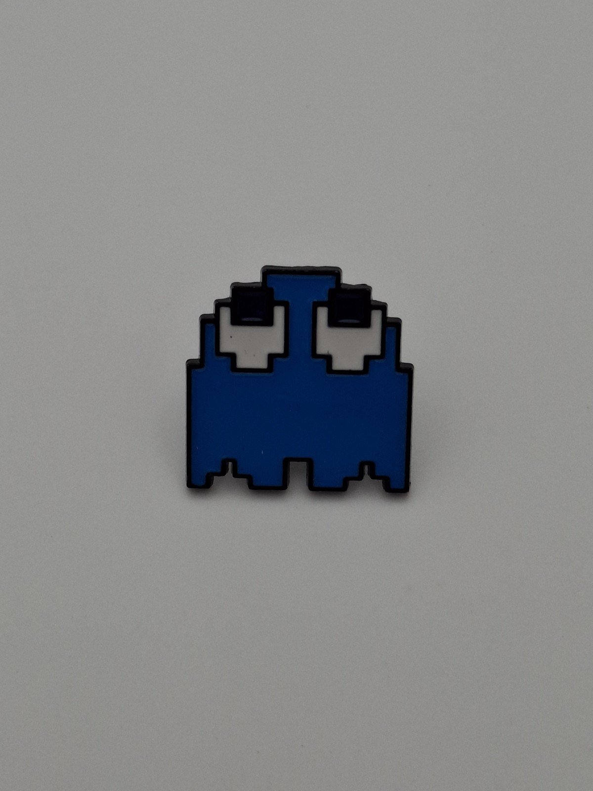 Blue Ghost Pacman Enamel Lapel Pin Brooch