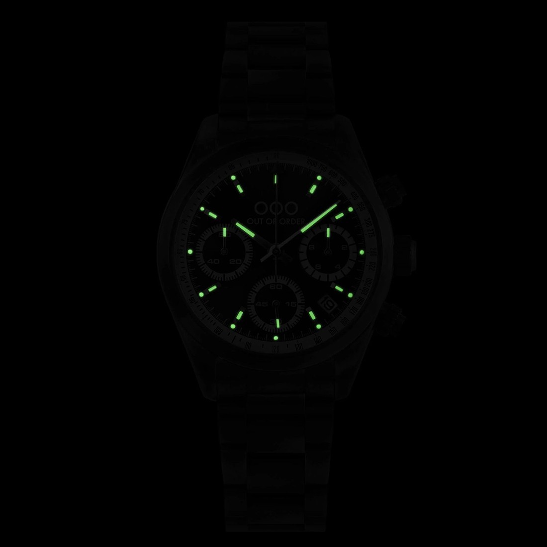 Out of Order SPORTY Chrono Hybrid Mechanical Quartz Blue Steel Date Men’s Watch