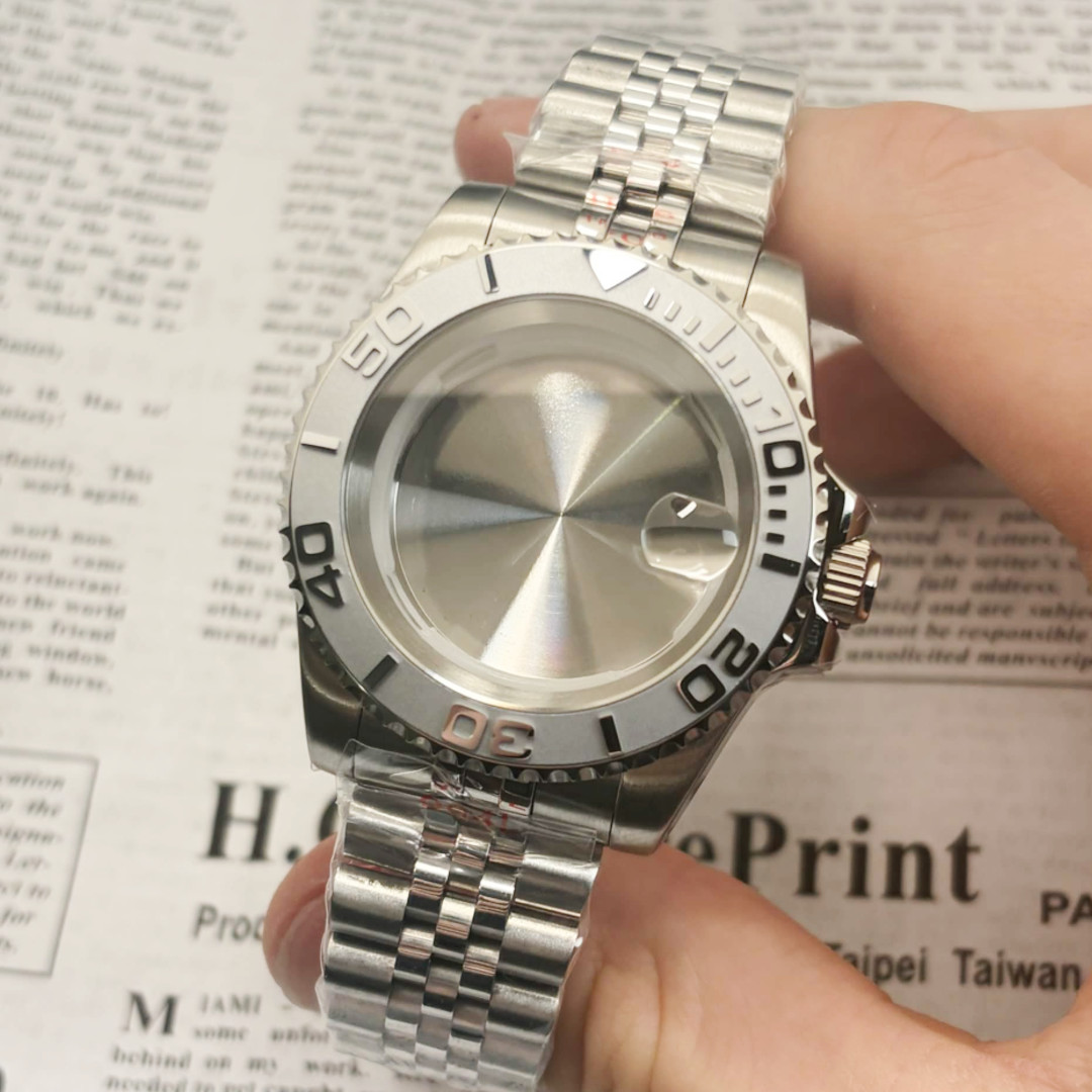 40MM Watch Case Ceramic Bezel Sapphire Glass fit ETA 2824 PT5000 movement