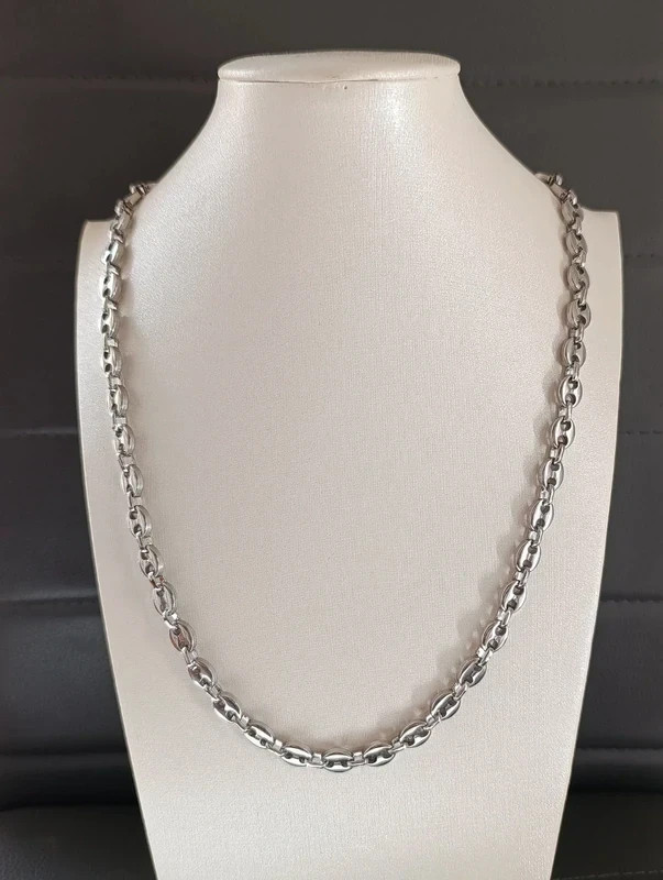 Stainless Steel 7mm Gucci Link Chain Necklace 22 Inch Unisex